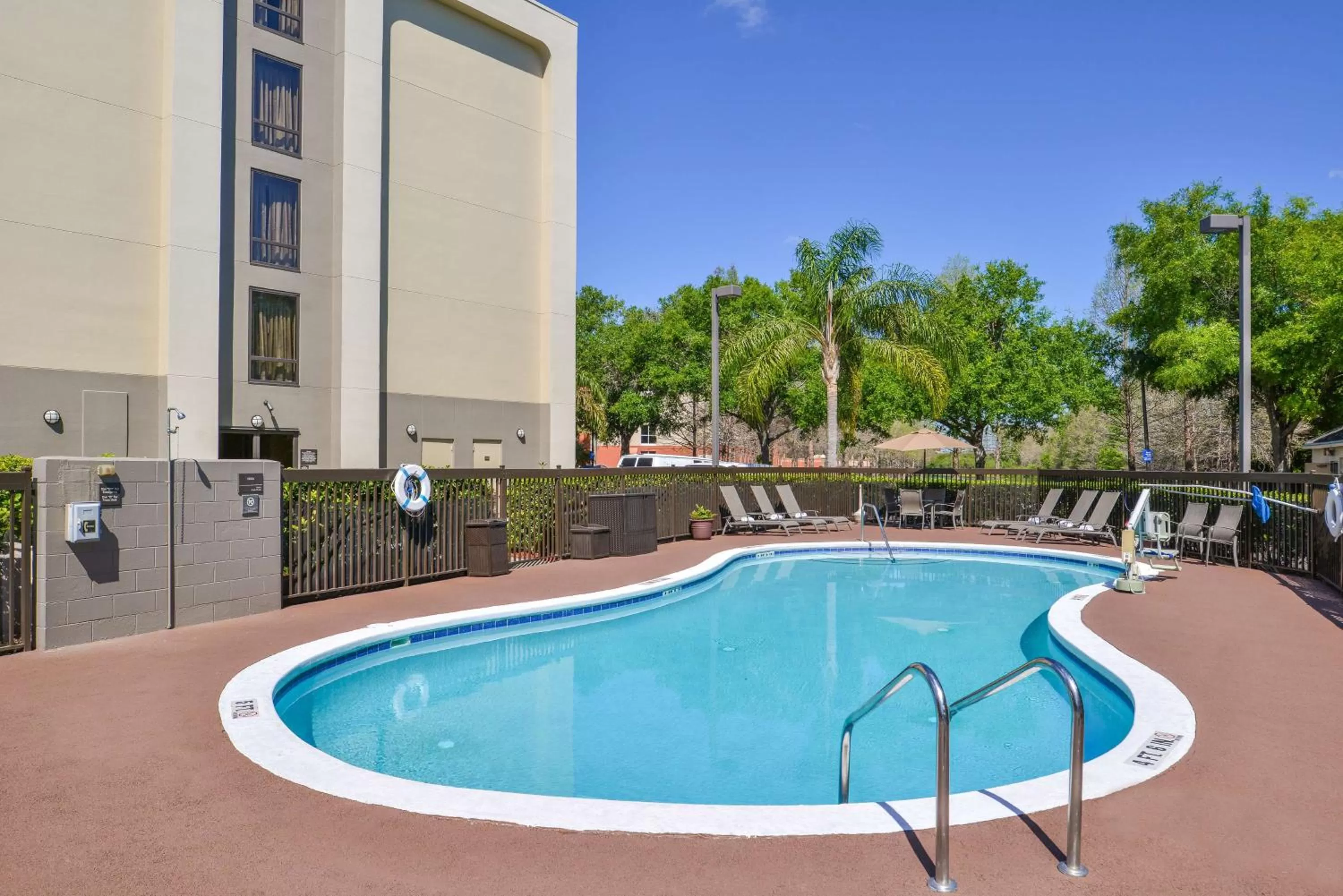 Pool view in Hampton Inn Closest to Universal Orlando