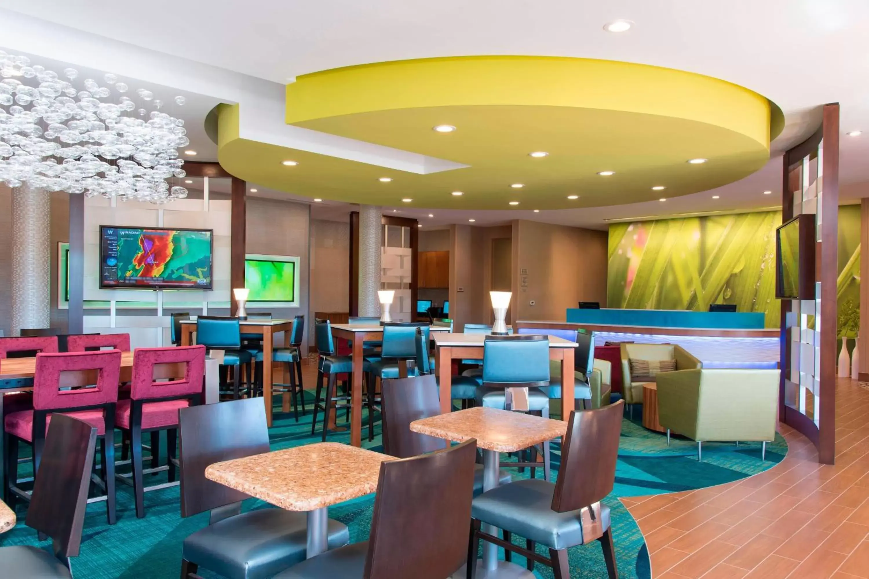 Lobby or reception, Restaurant/Places to Eat in SpringHill Suites Houston Sugarland