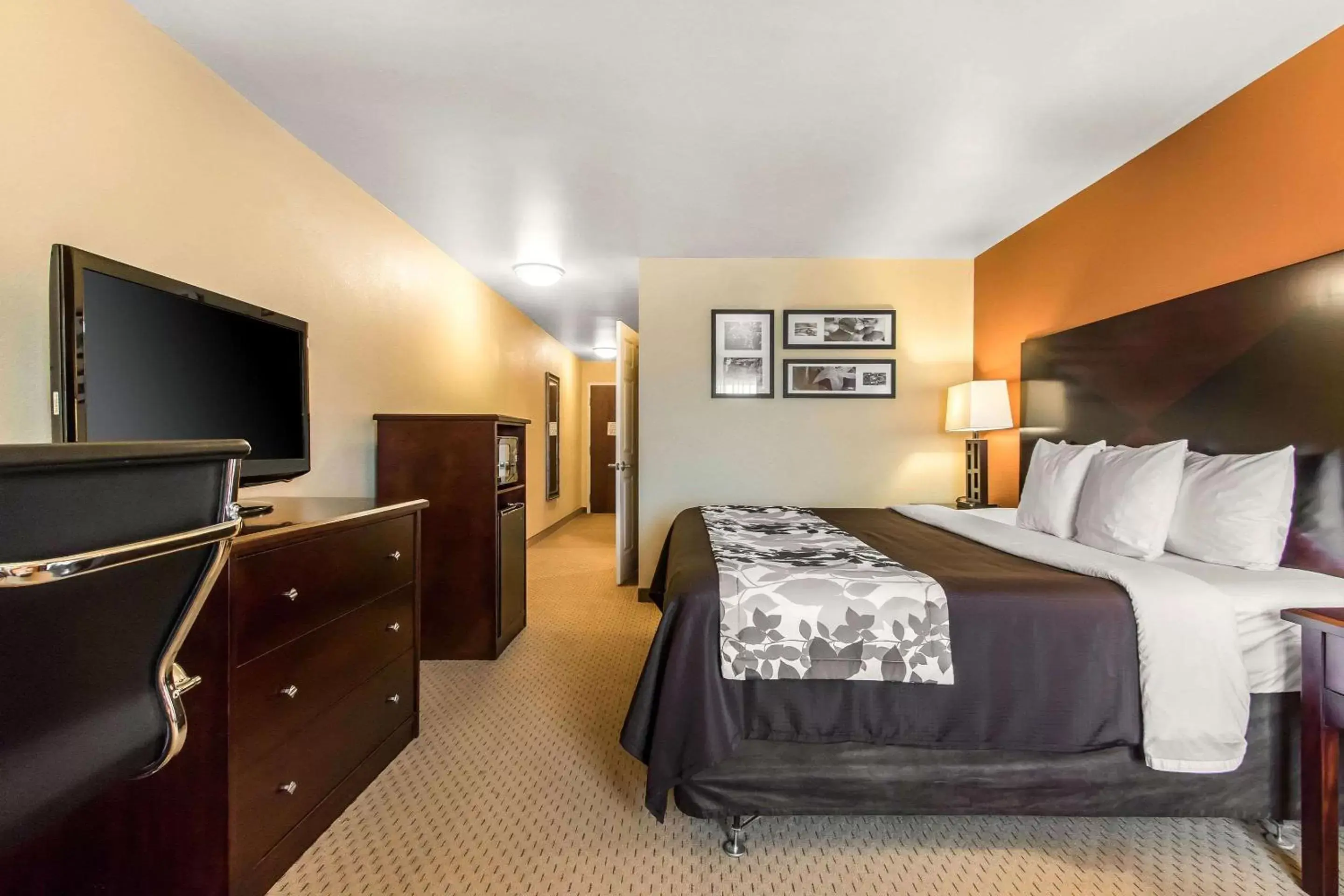 Photo of the whole room, Bed in Sleep Inn & Suites Huntsville near U.S. Space & Rocket Center