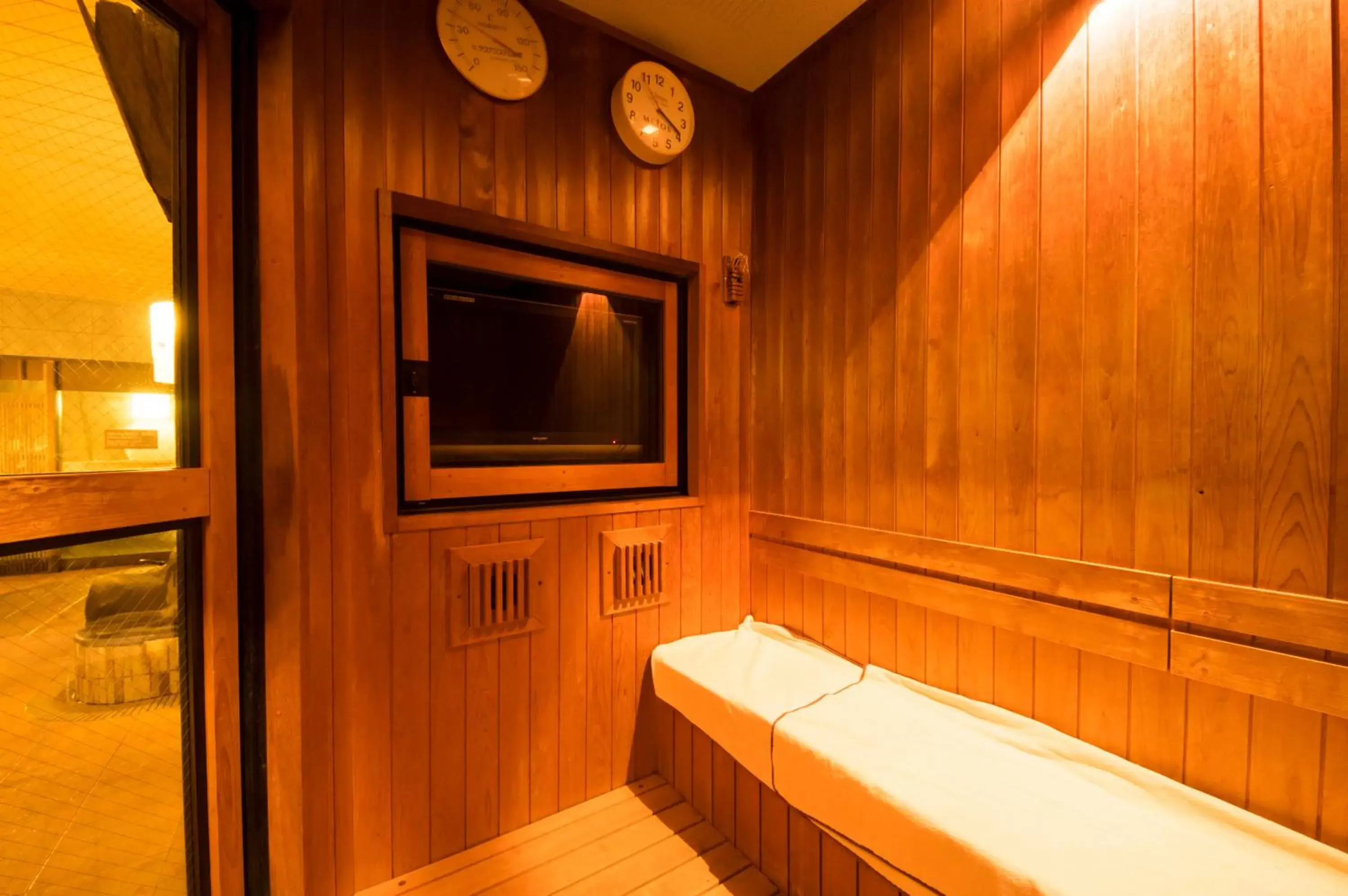 Sauna, TV/Entertainment Center in Dormy Inn Express Mikawaanjo