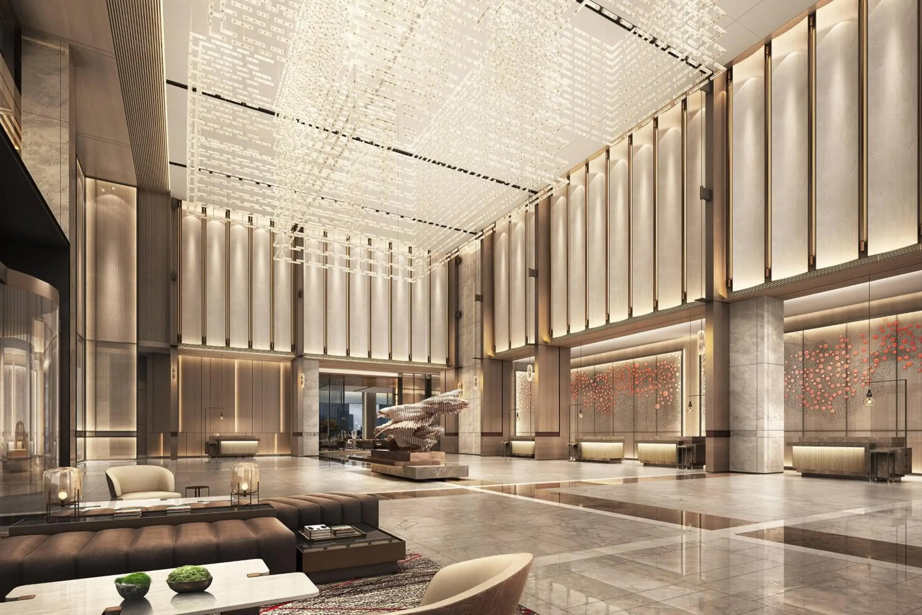Lobby or reception, Lobby/Reception in Wuhan Marriott Hotel Hankou