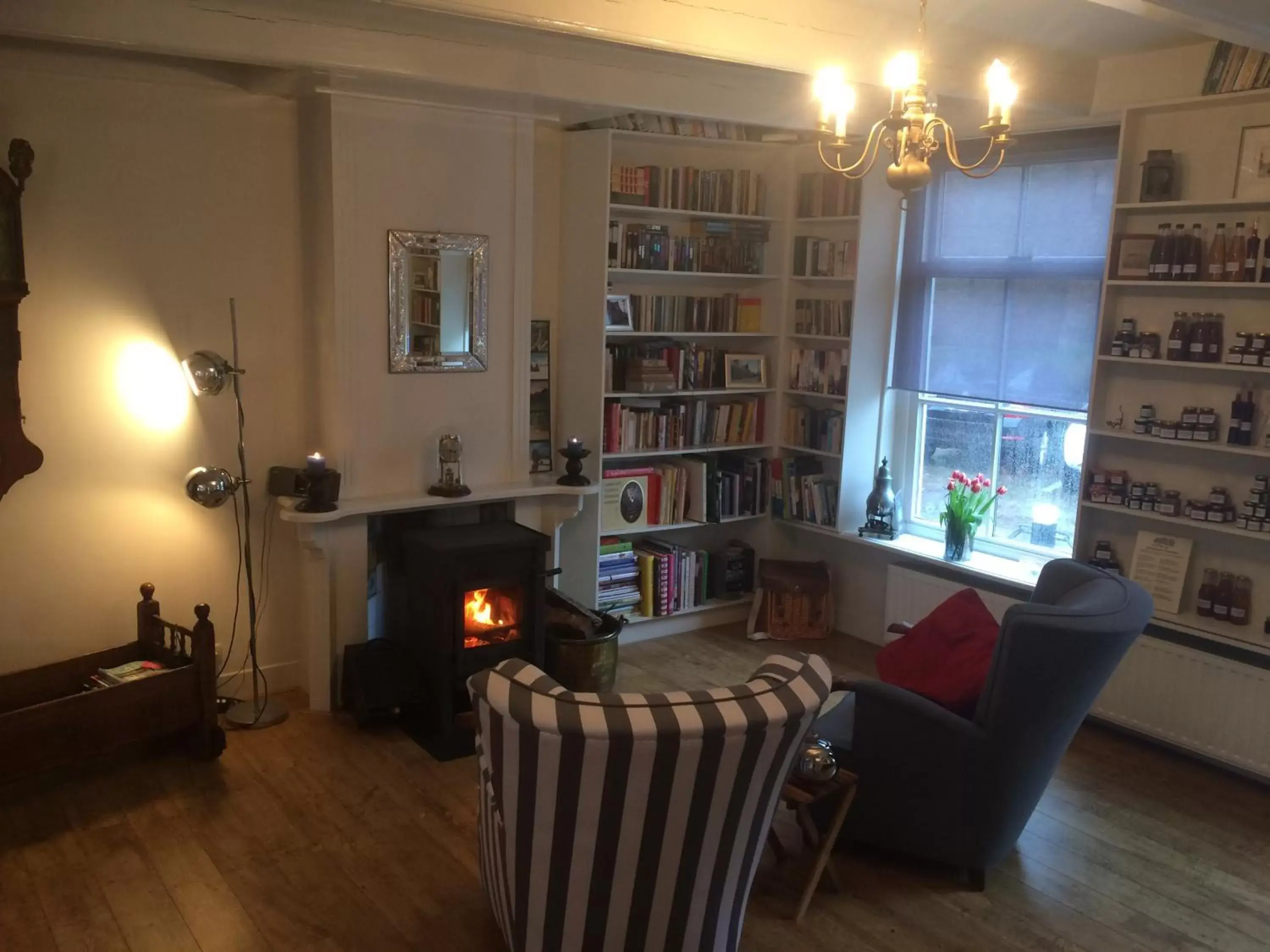 Living room, Library in De Thuiskamer in Grou als B&B of Vakantiehuis