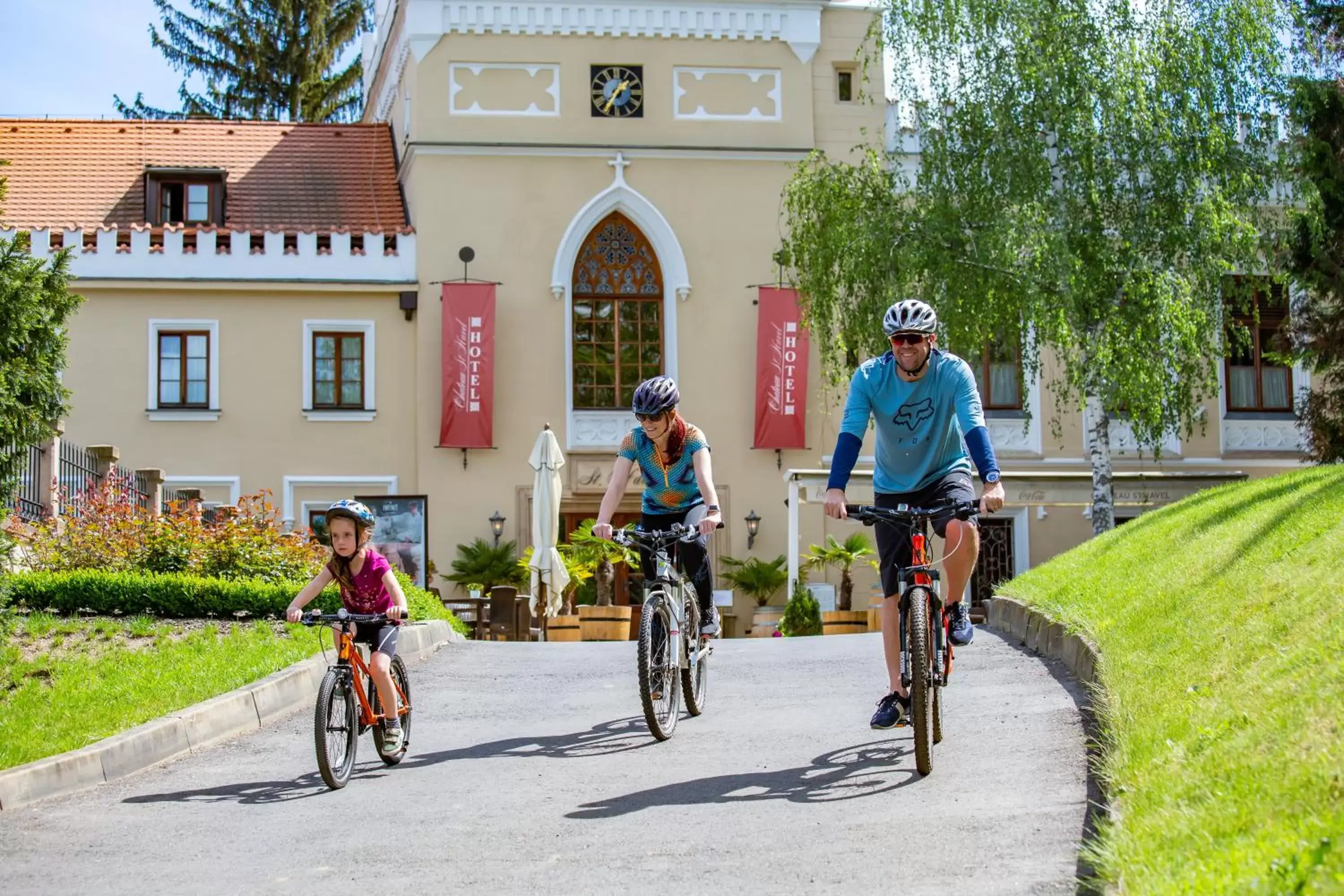 People, Biking in Chateau St. Havel - Wellness Hotel