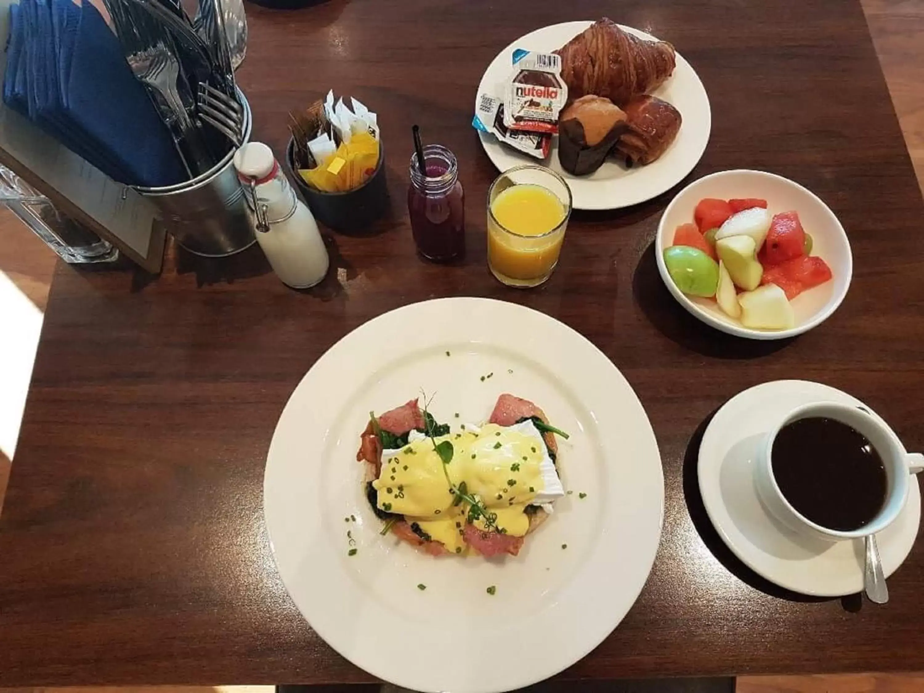 Continental breakfast in Radisson Blu Hotel, Durham