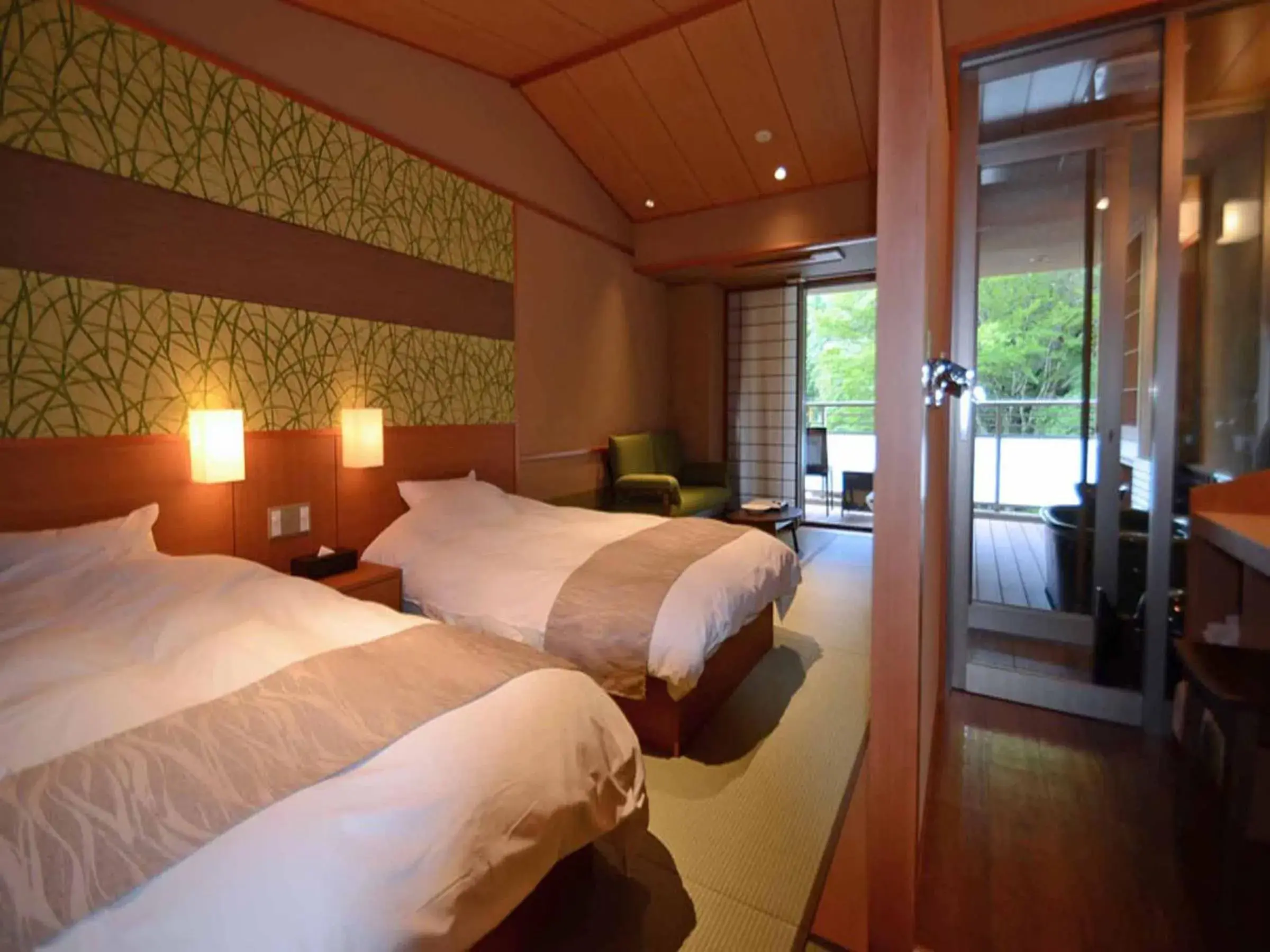 Bedroom, Bed in Okuno Hosomichi Bedroom, Bed in Okuno Hosomichi