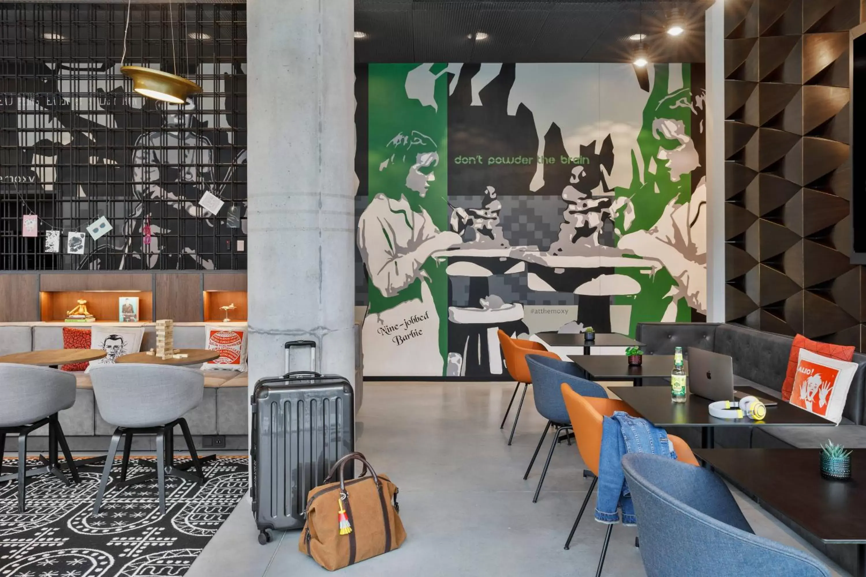 Lobby or reception, Restaurant/Places to Eat in Moxy Kaunas Center