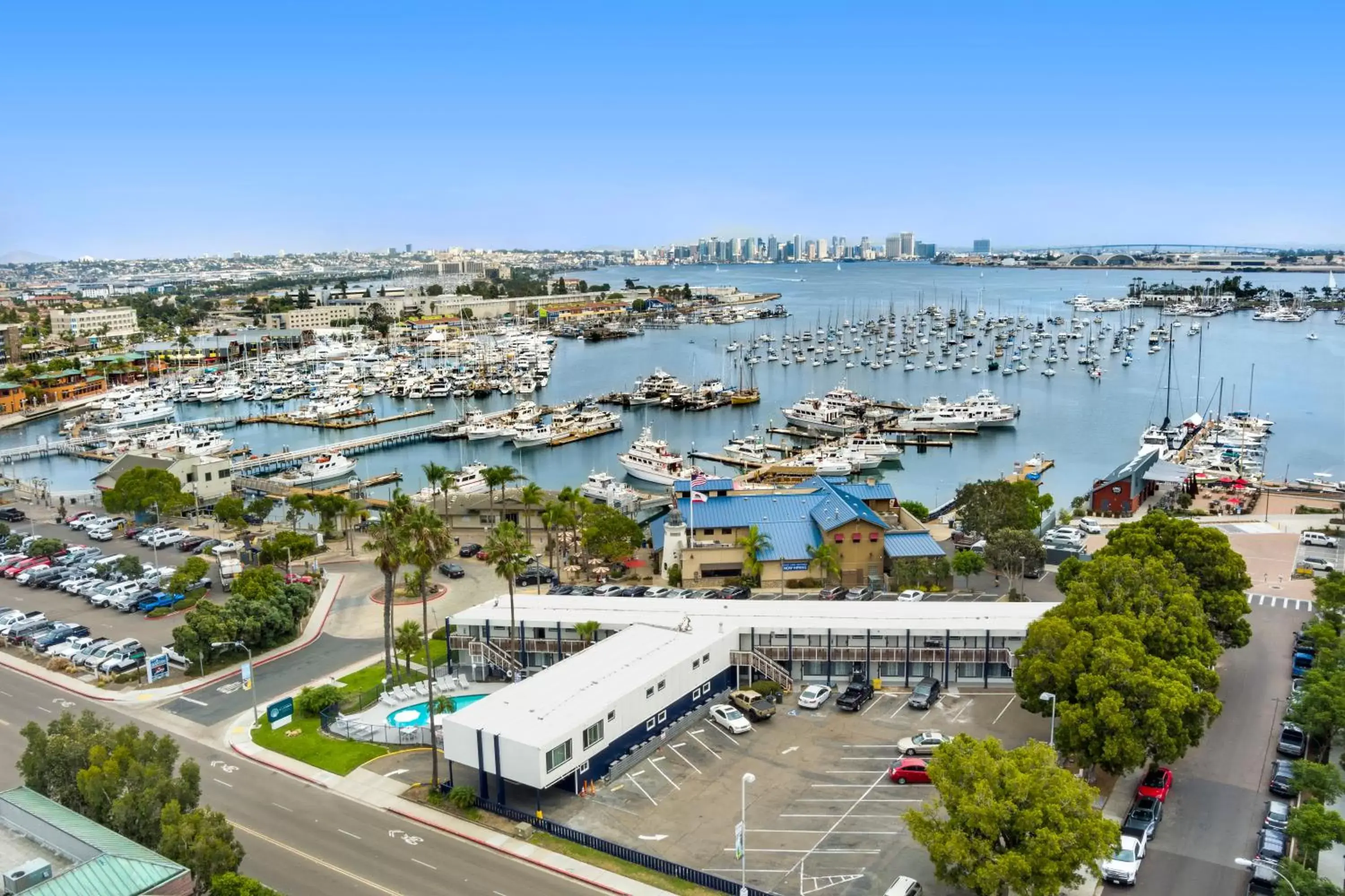 Bird's eye view, Bird's-eye View in Sea Harbor Hotel - San Diego