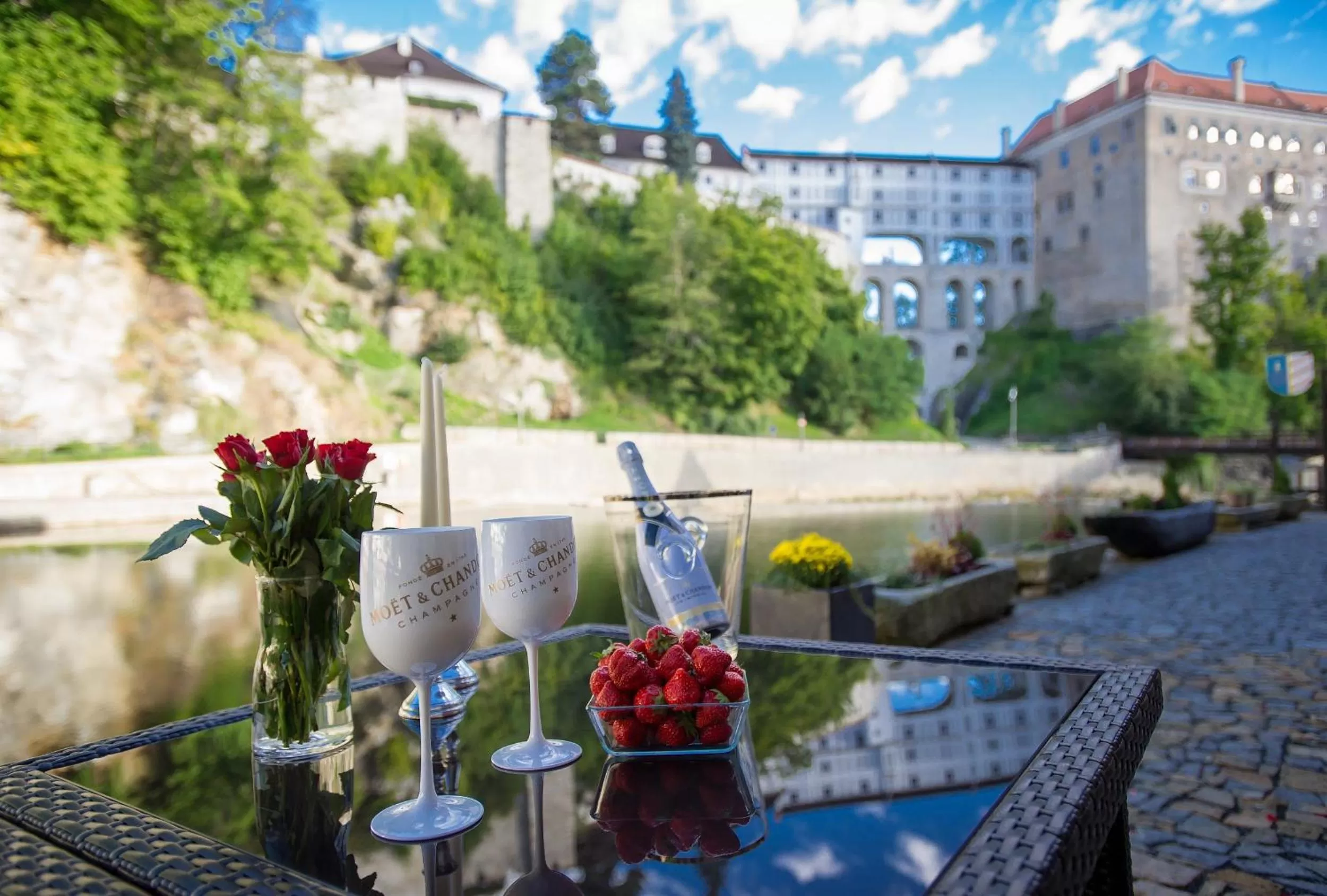 Balcony/Terrace in Garni hotel Castle Bridge