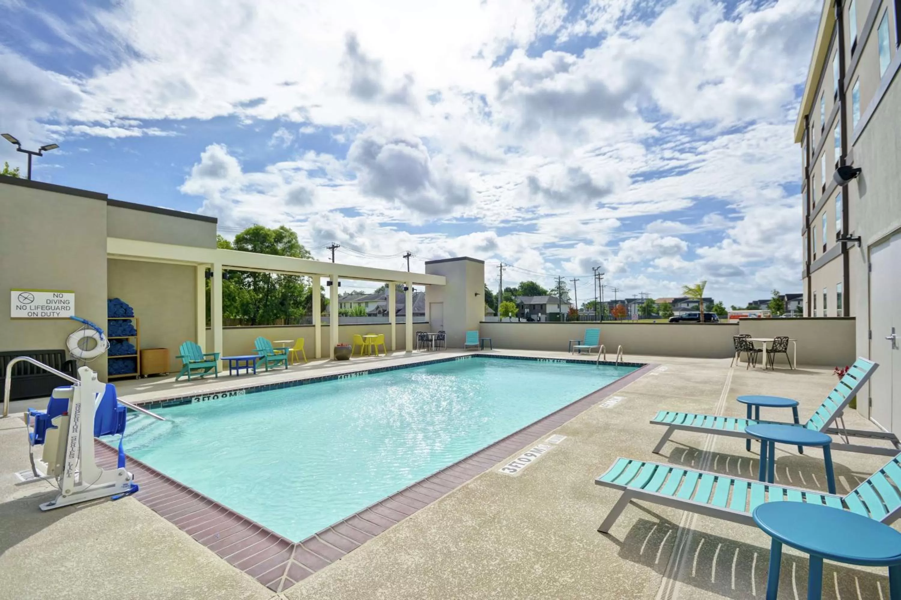 Pool view in Home2 Suites By Hilton Texas City Houston
