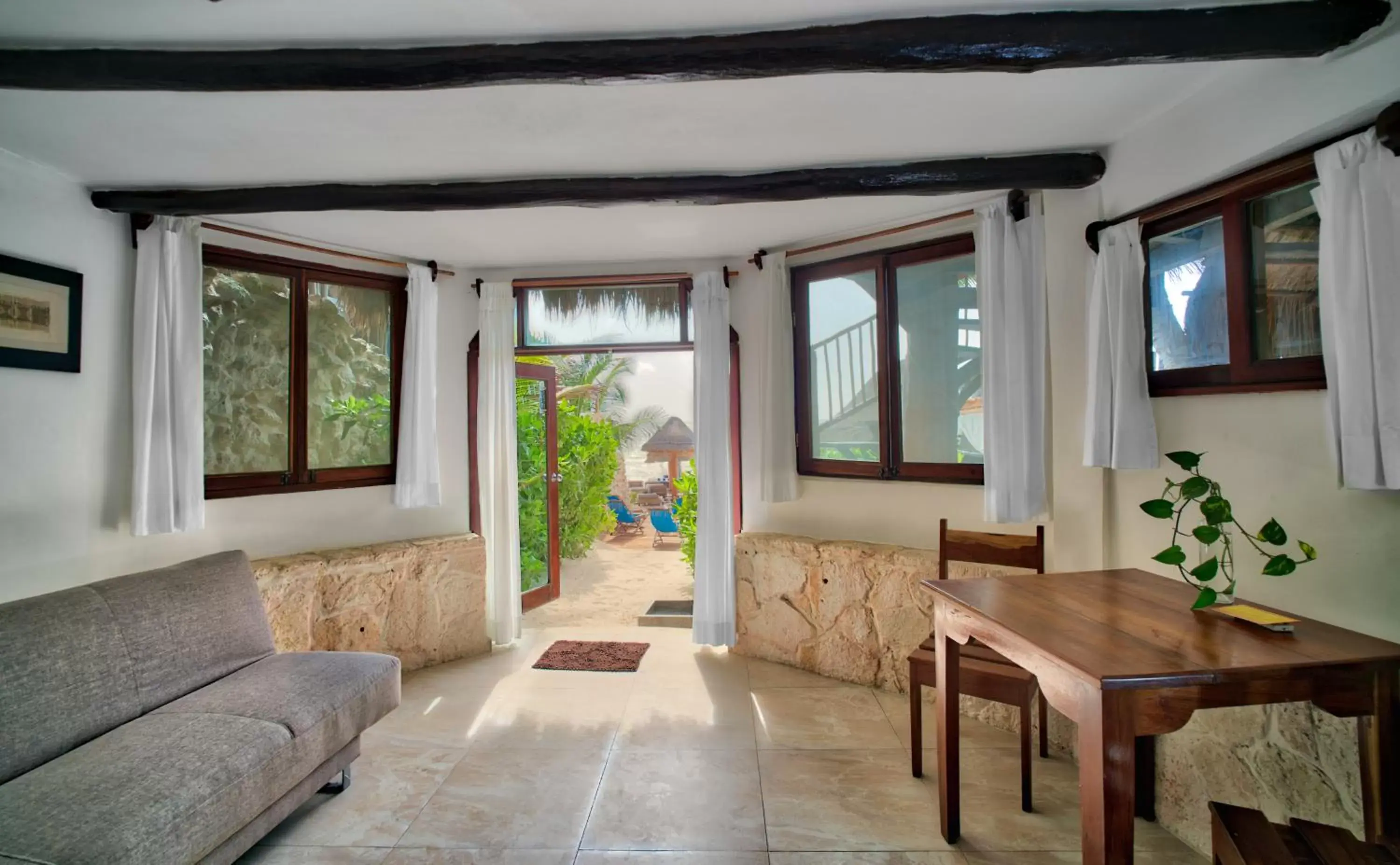 Living room, Seating Area in Playa Canek Beachfront Eco Hotel