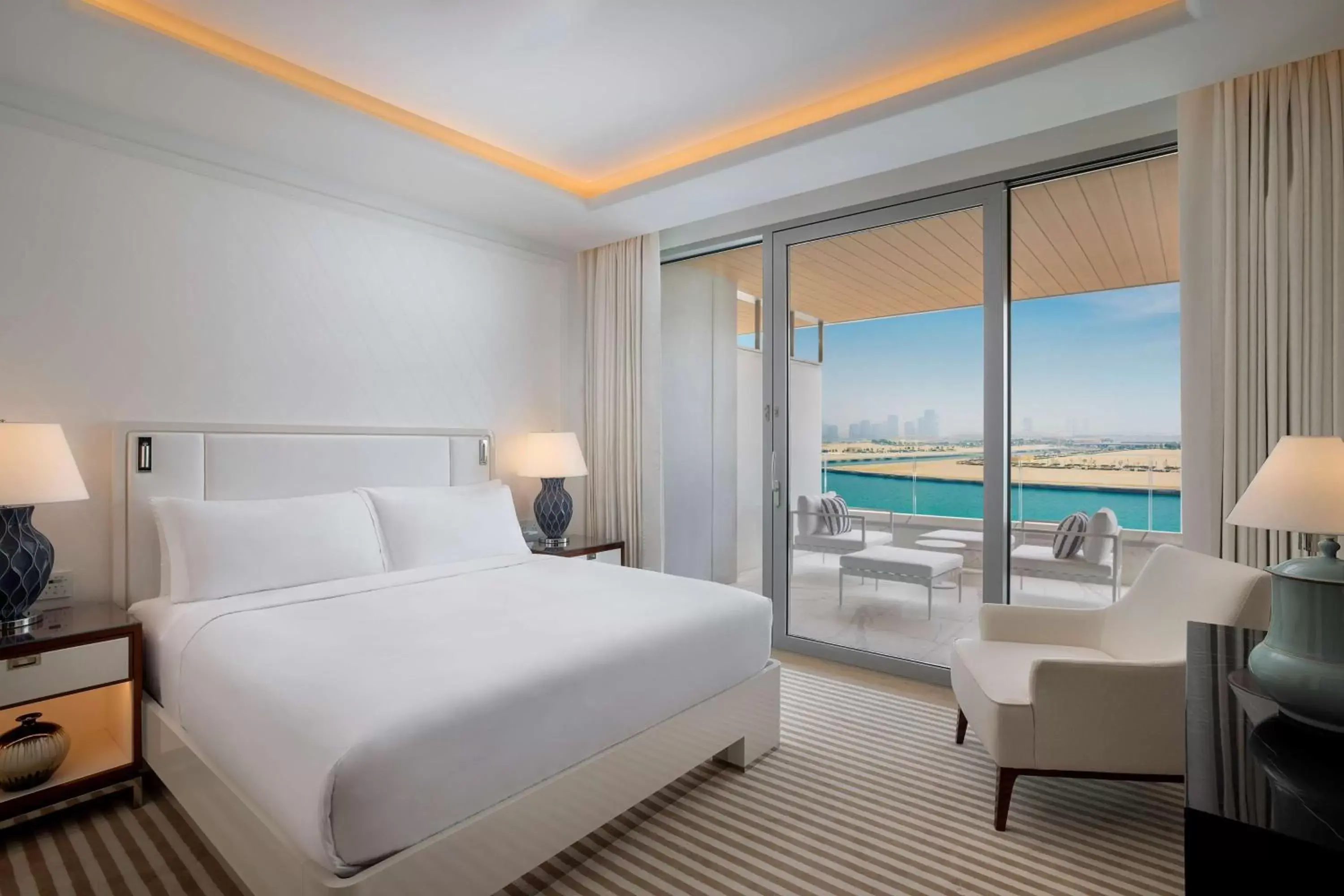 View (from property/room), Bed in Waldorf Astoria Lusail, Doha