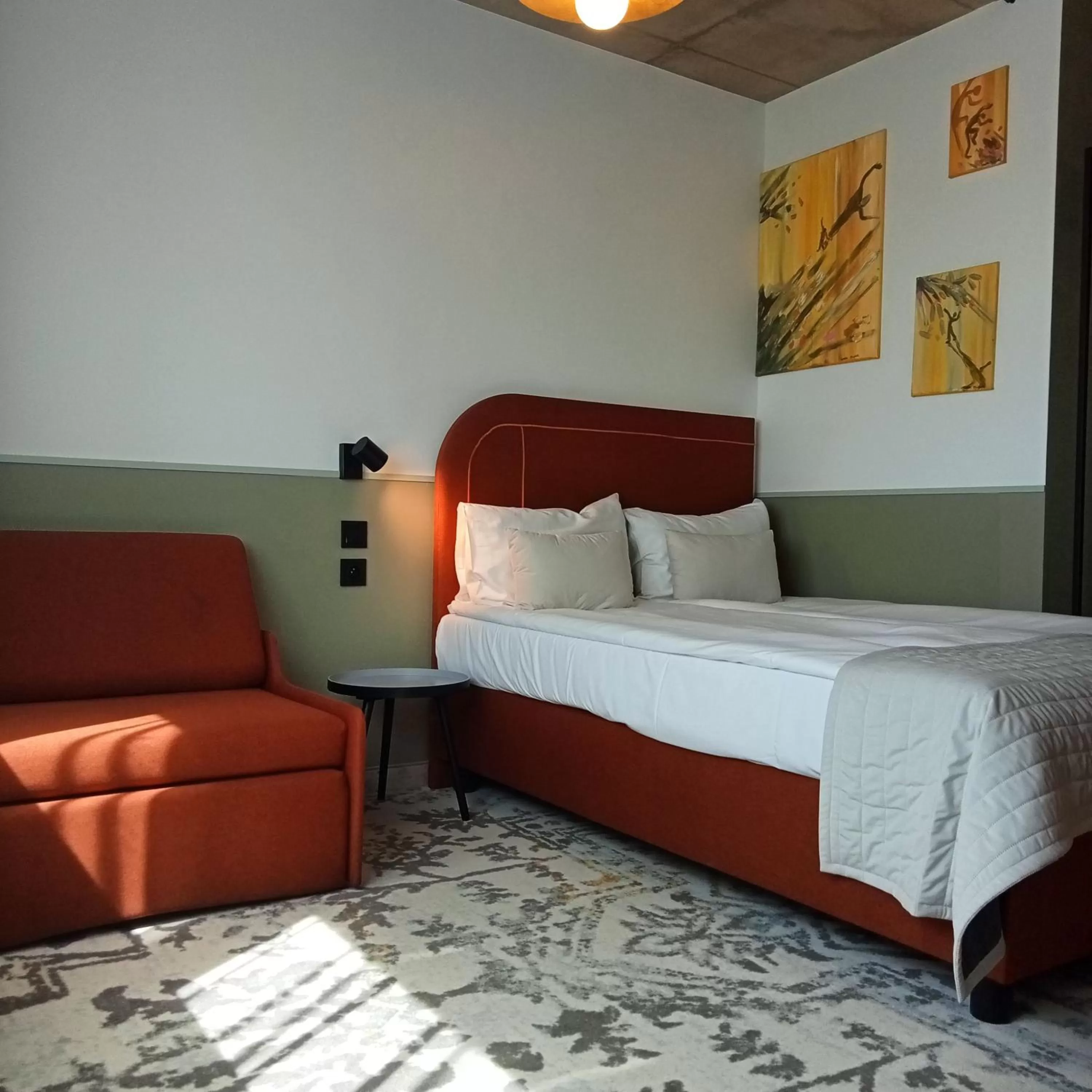 Bed in Arche Hotel Wrocław Airport