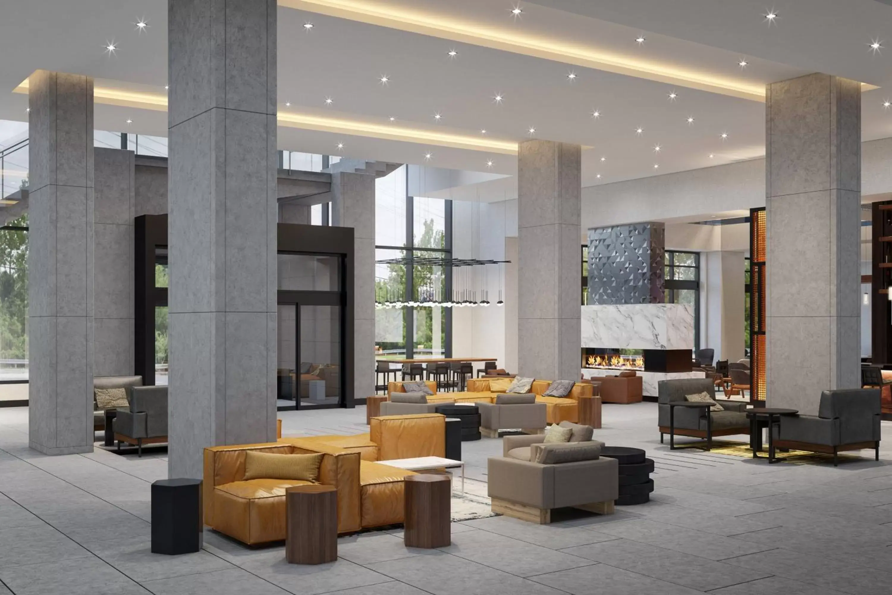 Lobby or reception in Marriott Owings Mills Metro Centre