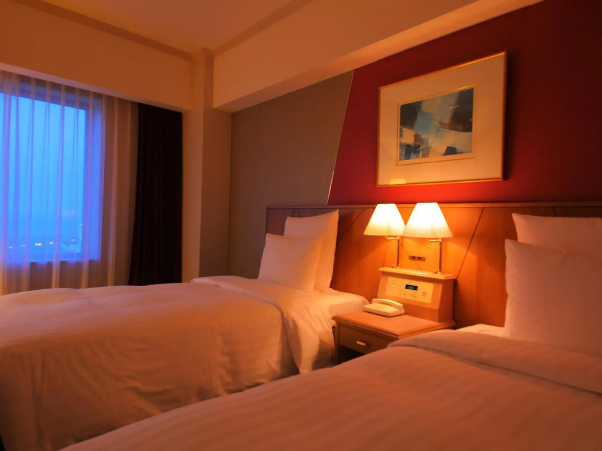 Bed in Surfeel Hotel Wakkanai