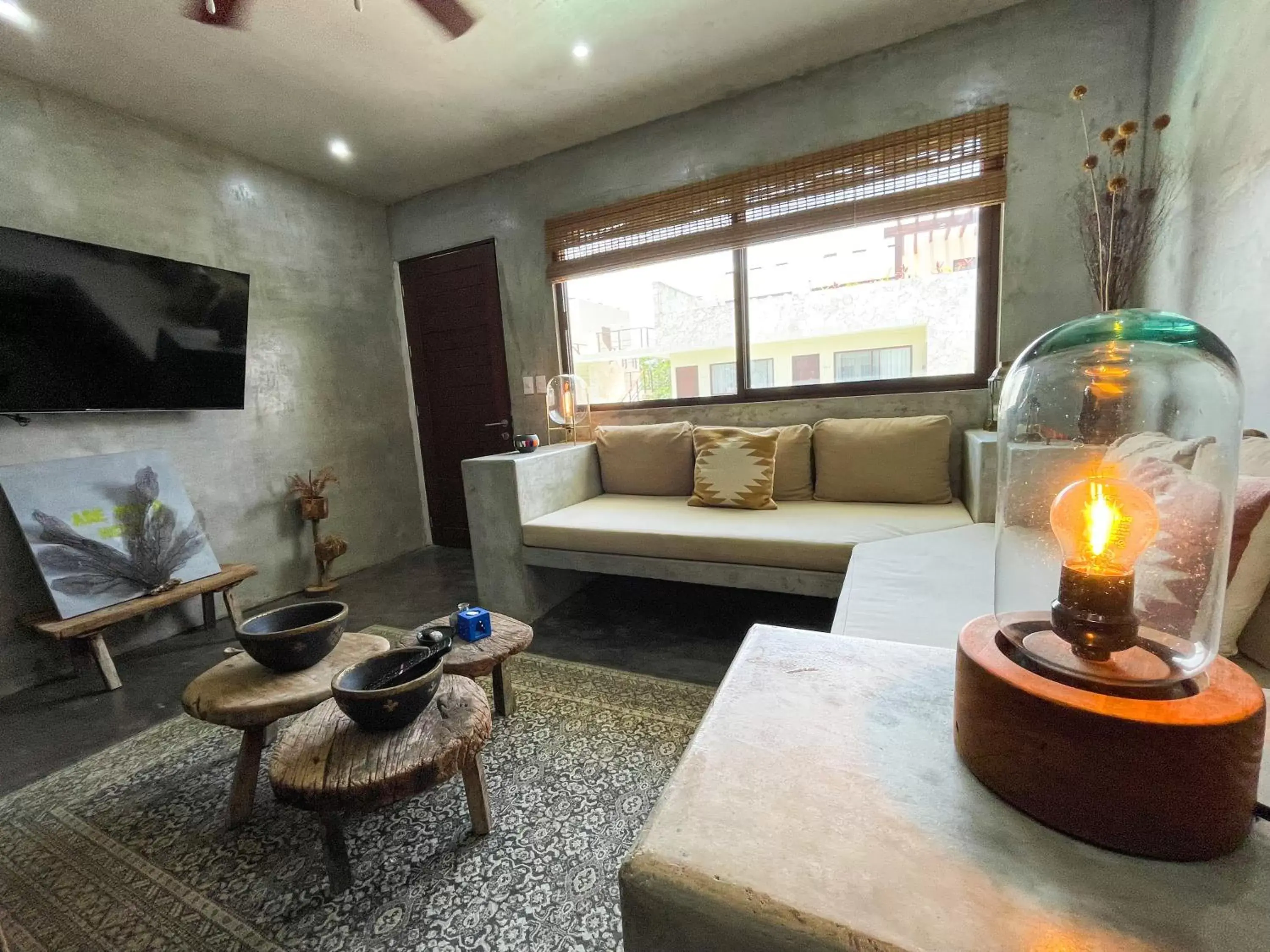 Living room, Seating Area in Apartment and Penthouse Blue Luxury Kukulkan Tulum