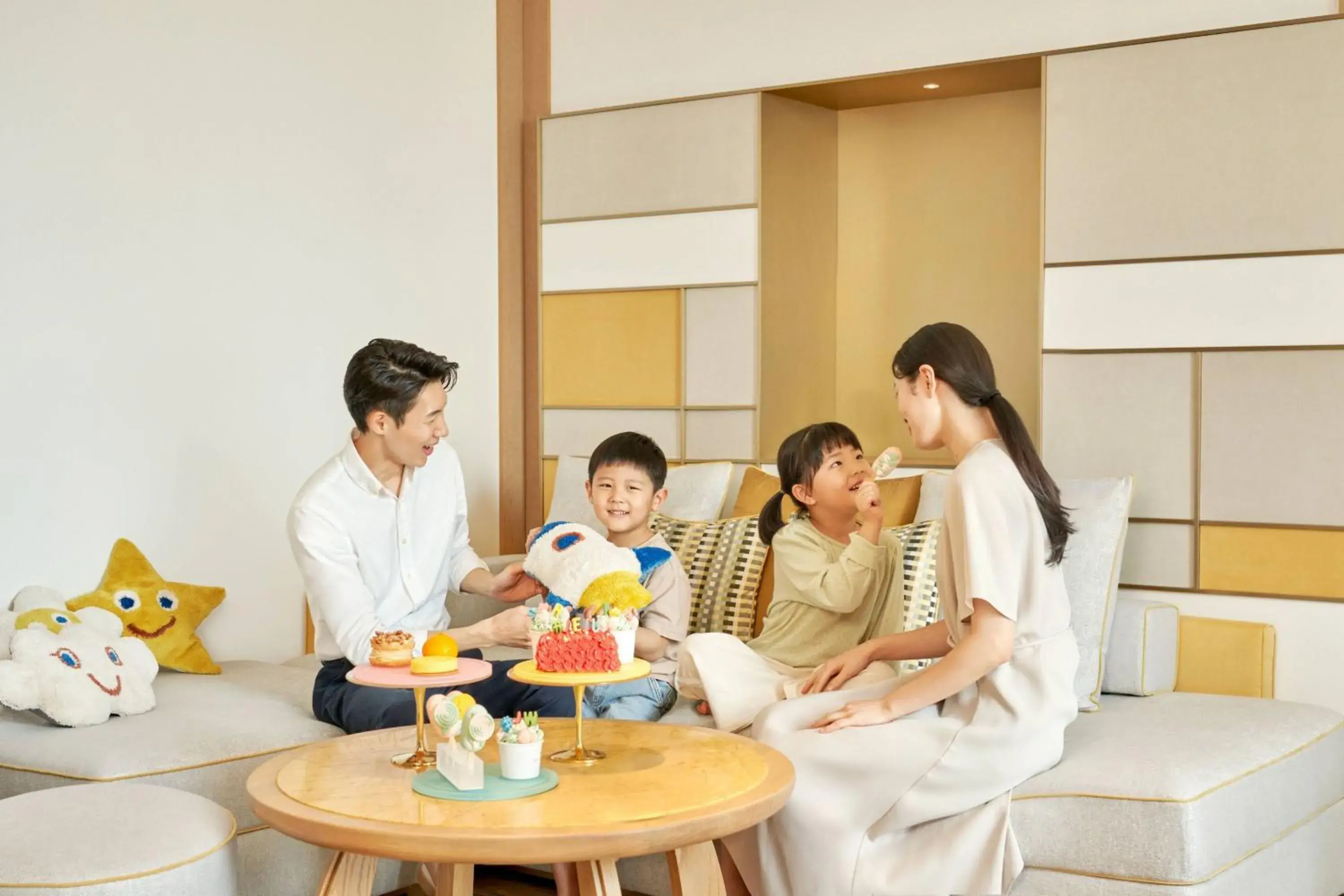 Two-Bedroom Family Suite Oceanfront with Balcony in JW Marriott Jeju Resort & Spa