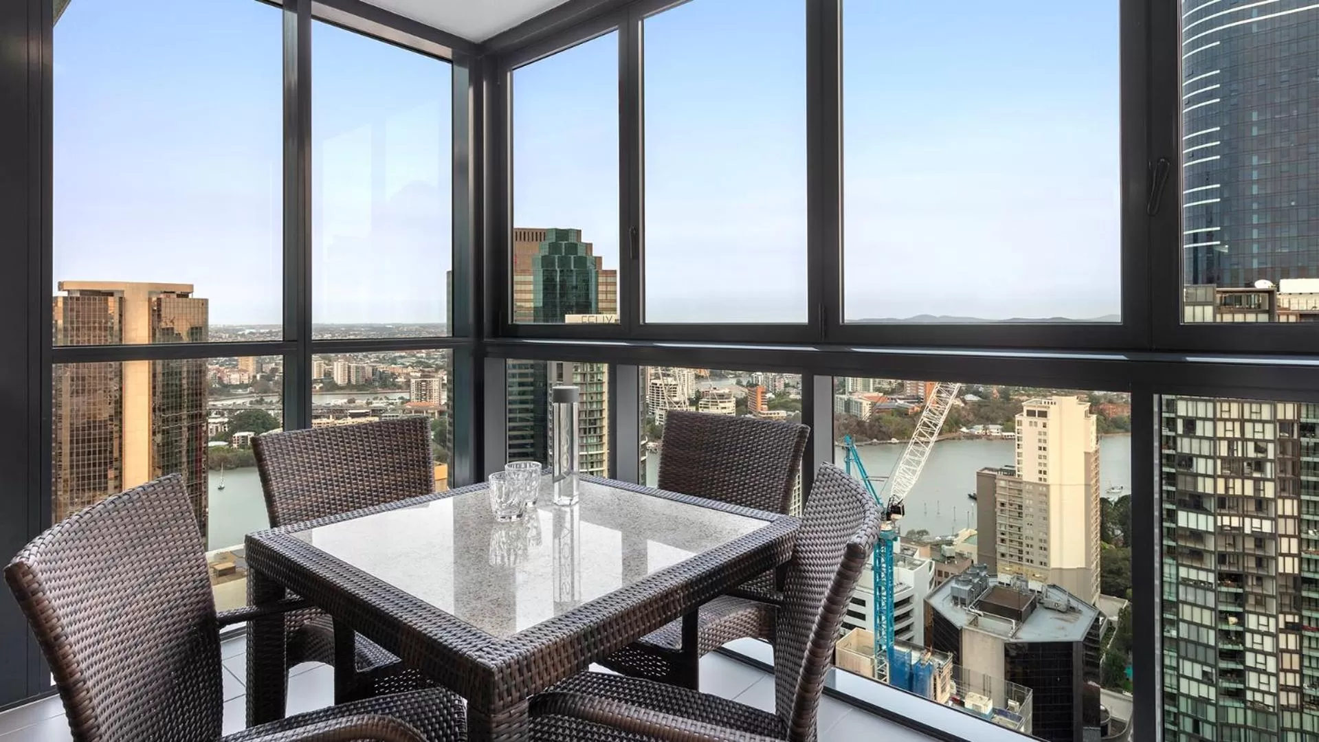 Balcony/Terrace in Oaks Brisbane on Charlotte Suites