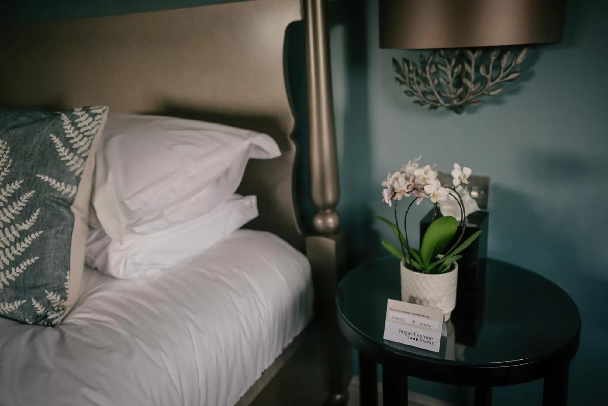 Decorative detail, Bed in Hogarths Stone Manor