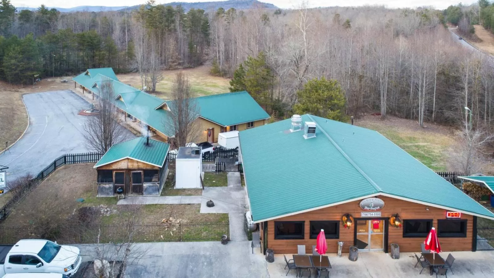 Property building in Nacoochee valley motel