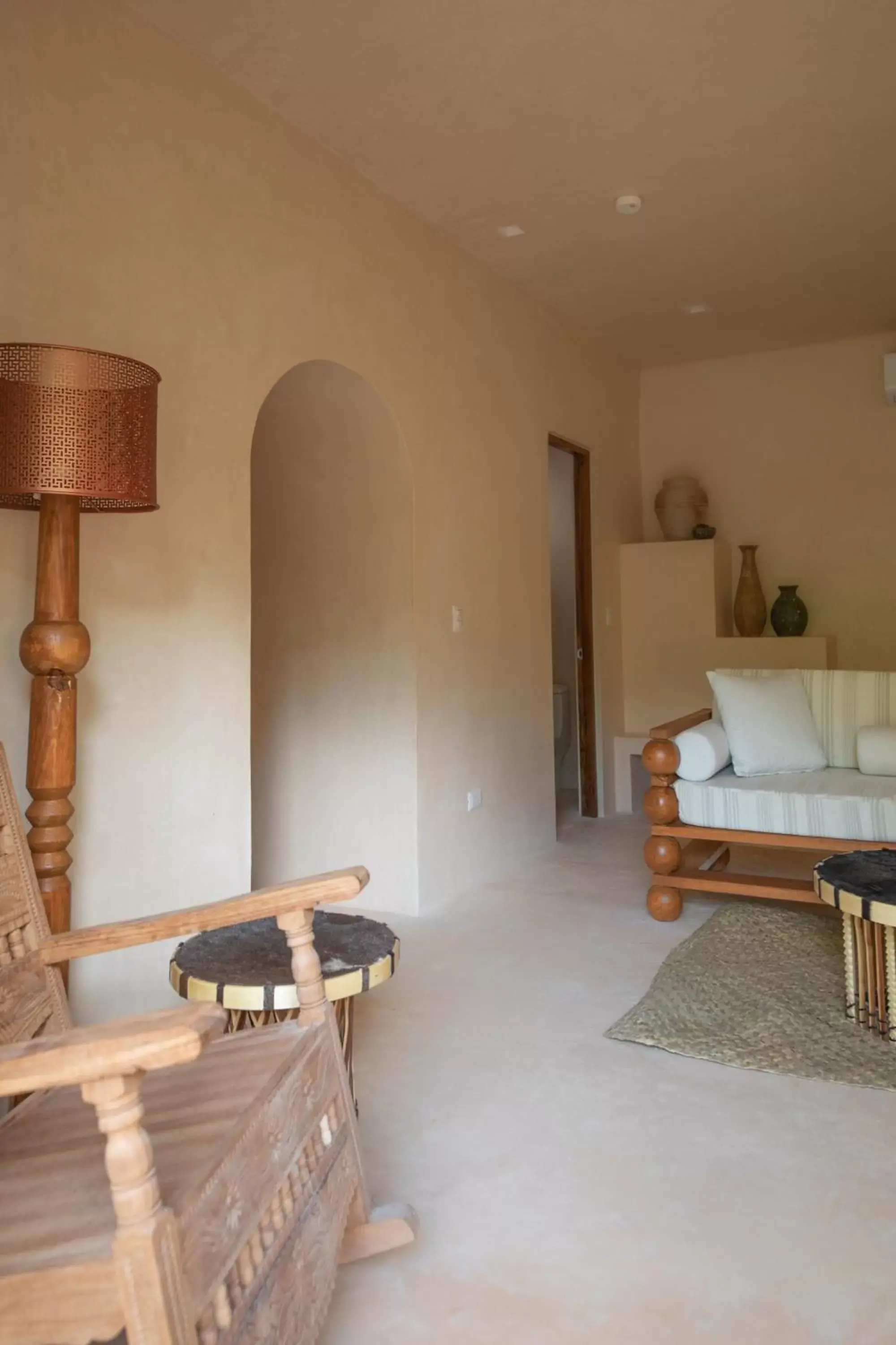 Living room in La Valise Tulum