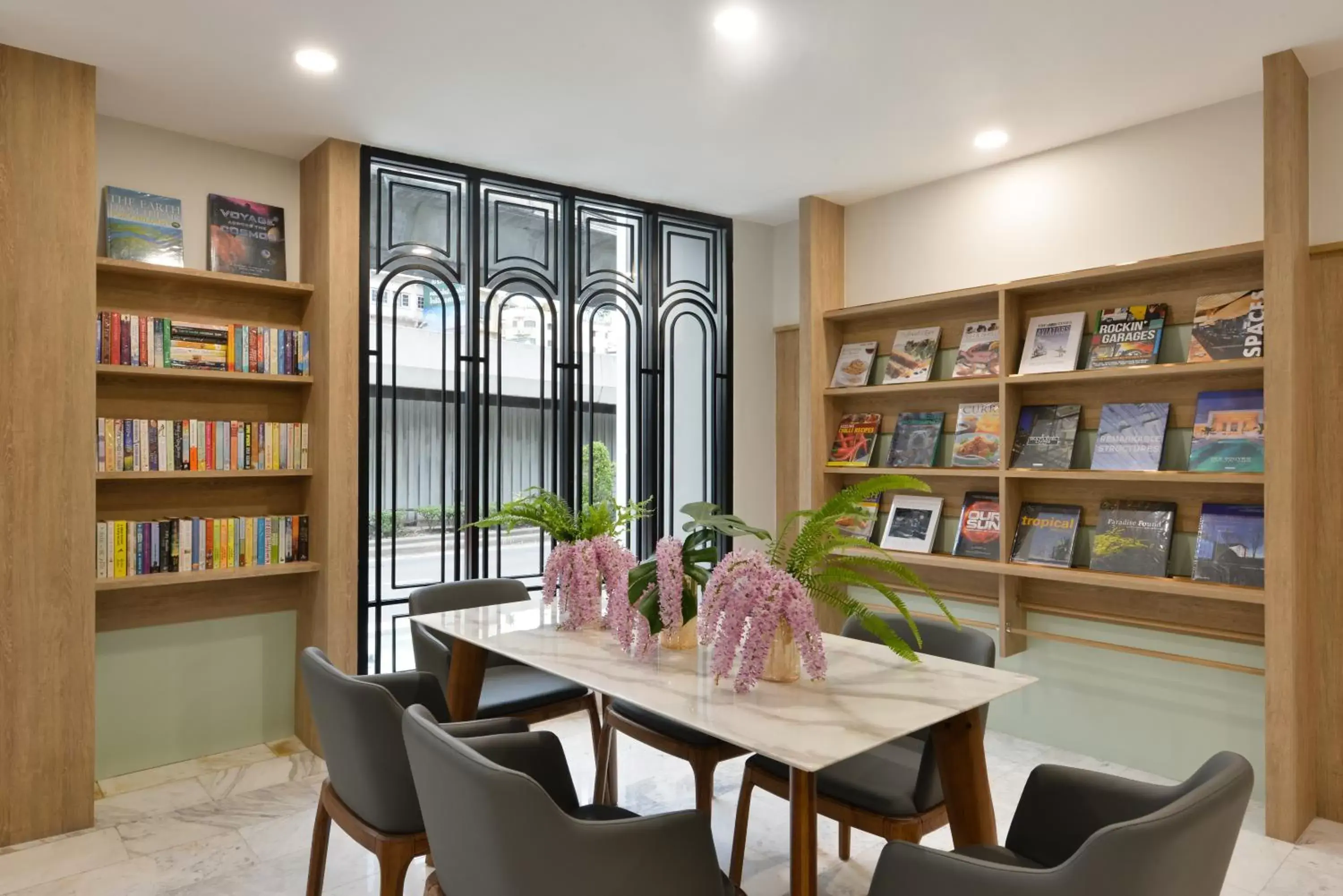 Library in Oakwood Hotel & Residence Bangkok SHA Plus Certified