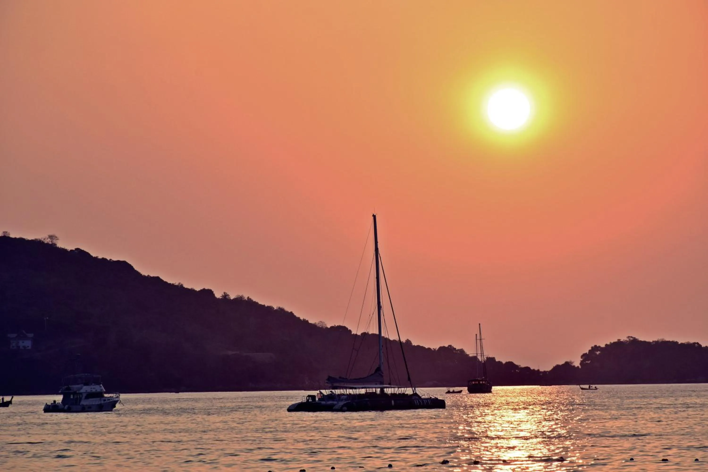 Beach in Ocean and Ole Patong