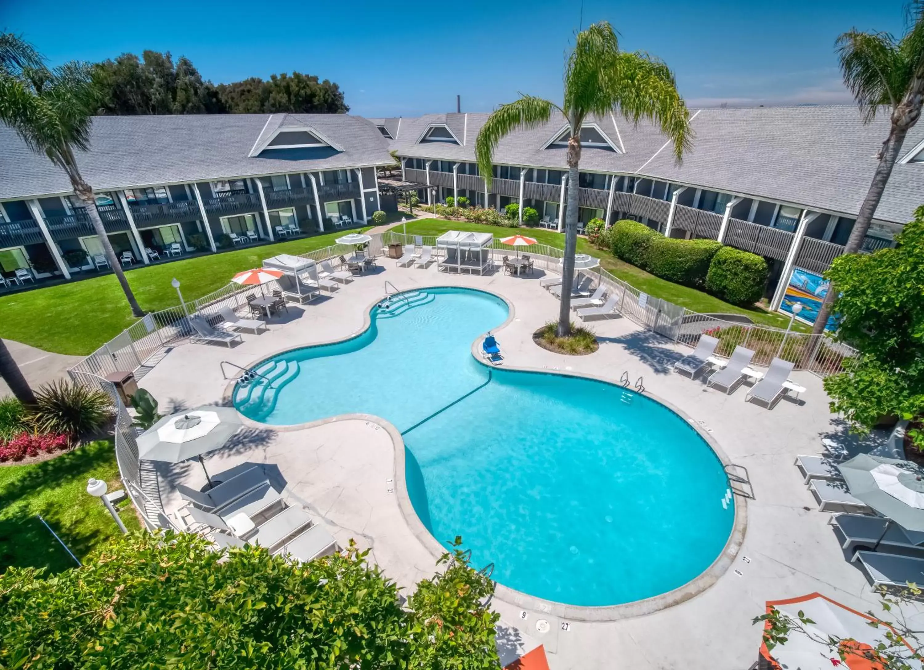 Bird's eye view, Pool View in Carlsbad by the Sea Hotel