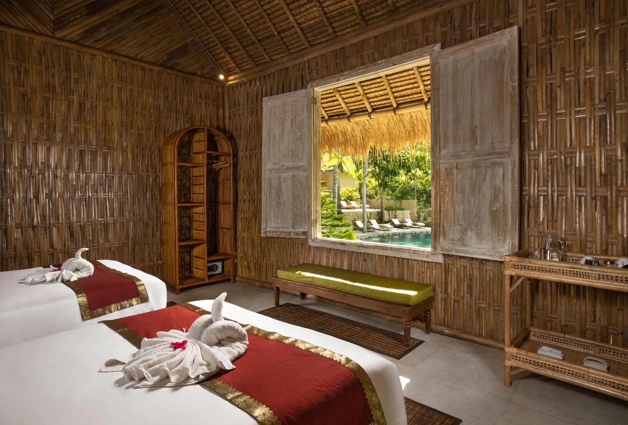 Bed in The Mesare Eco Resort