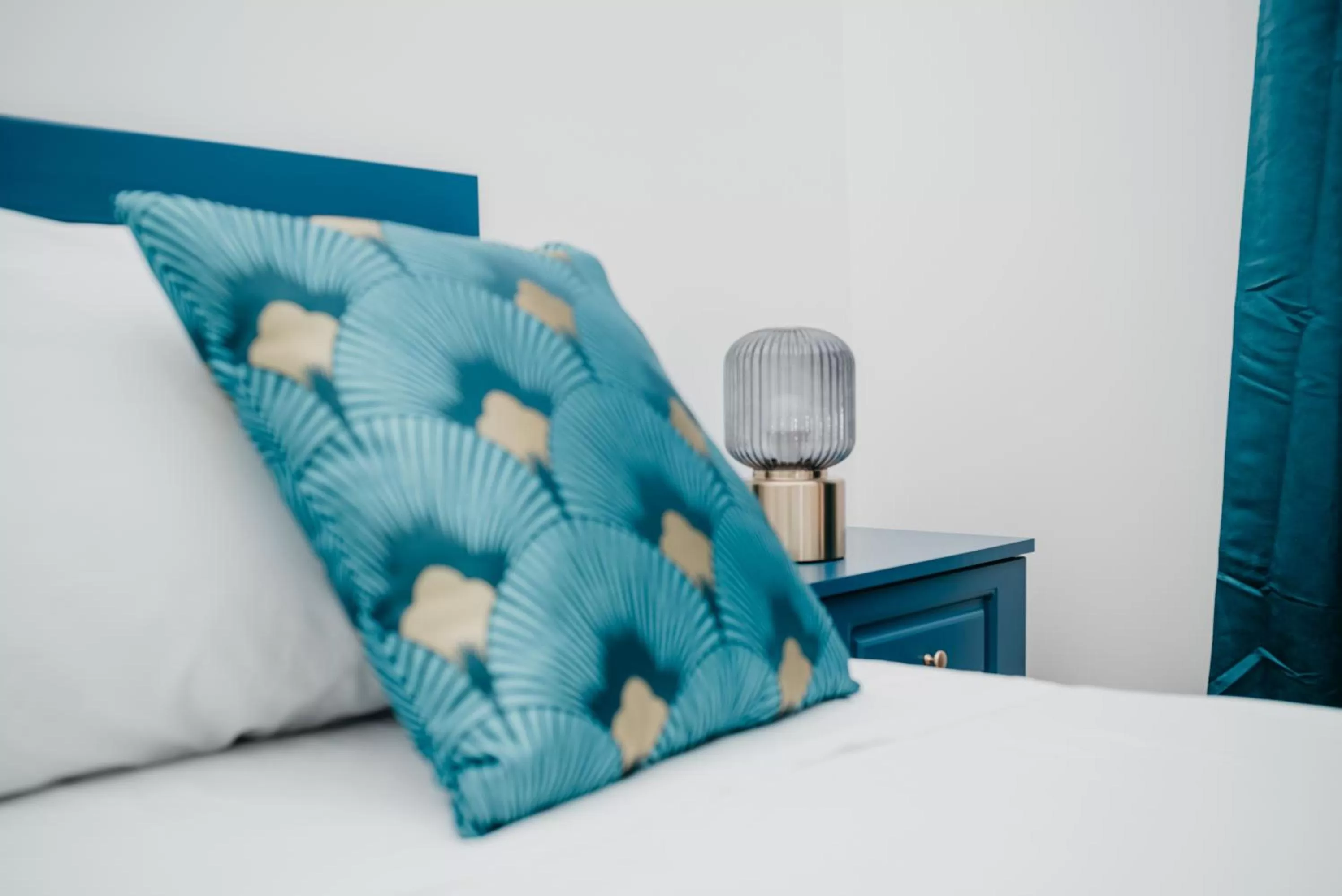 Decorative detail, Bed in Vista Napoli Residence by Casa Napoletana