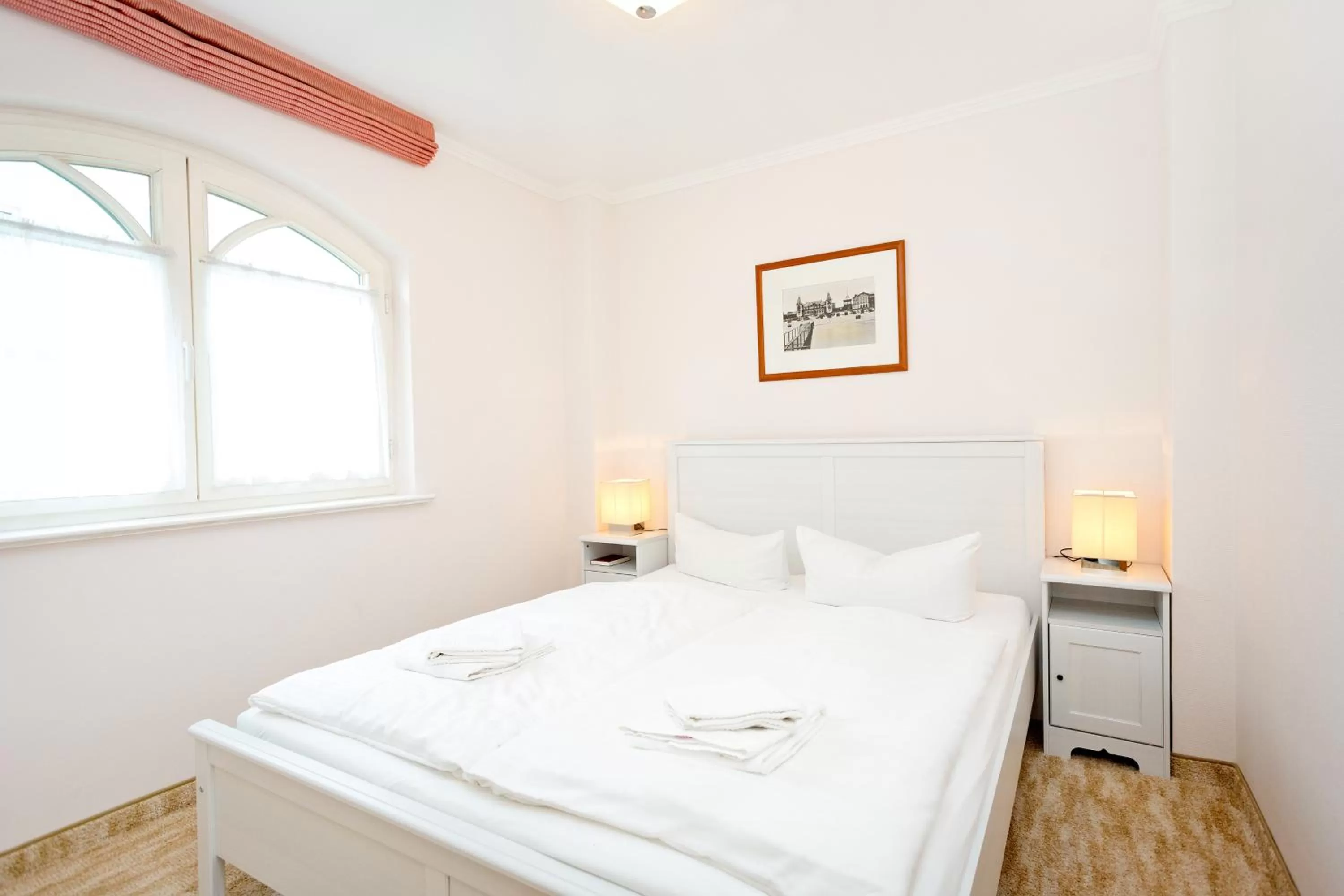 Bedroom, Bed in Strandhaus Belvedere