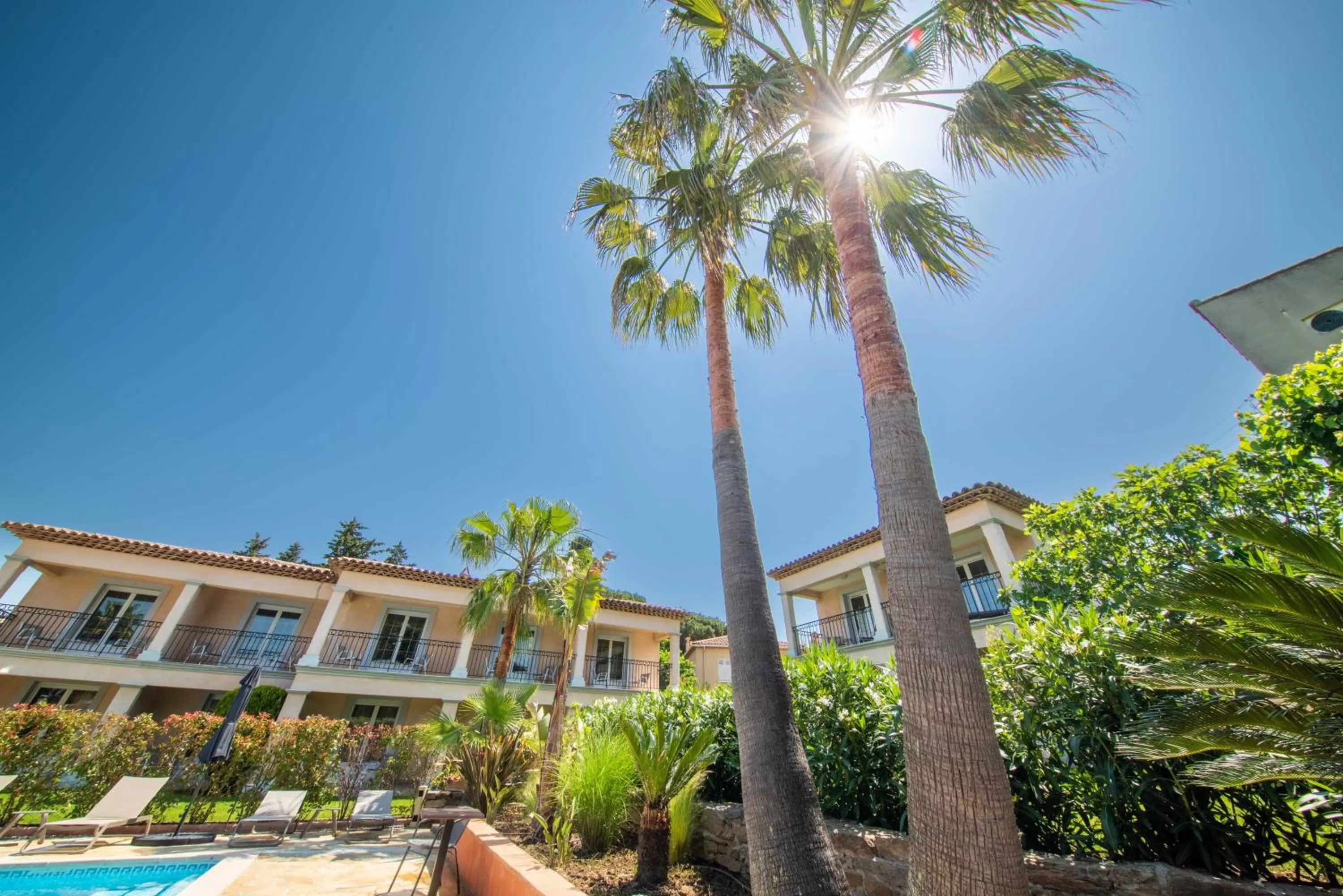 Garden view in Hotel Brin d'Azur - Saint Tropez