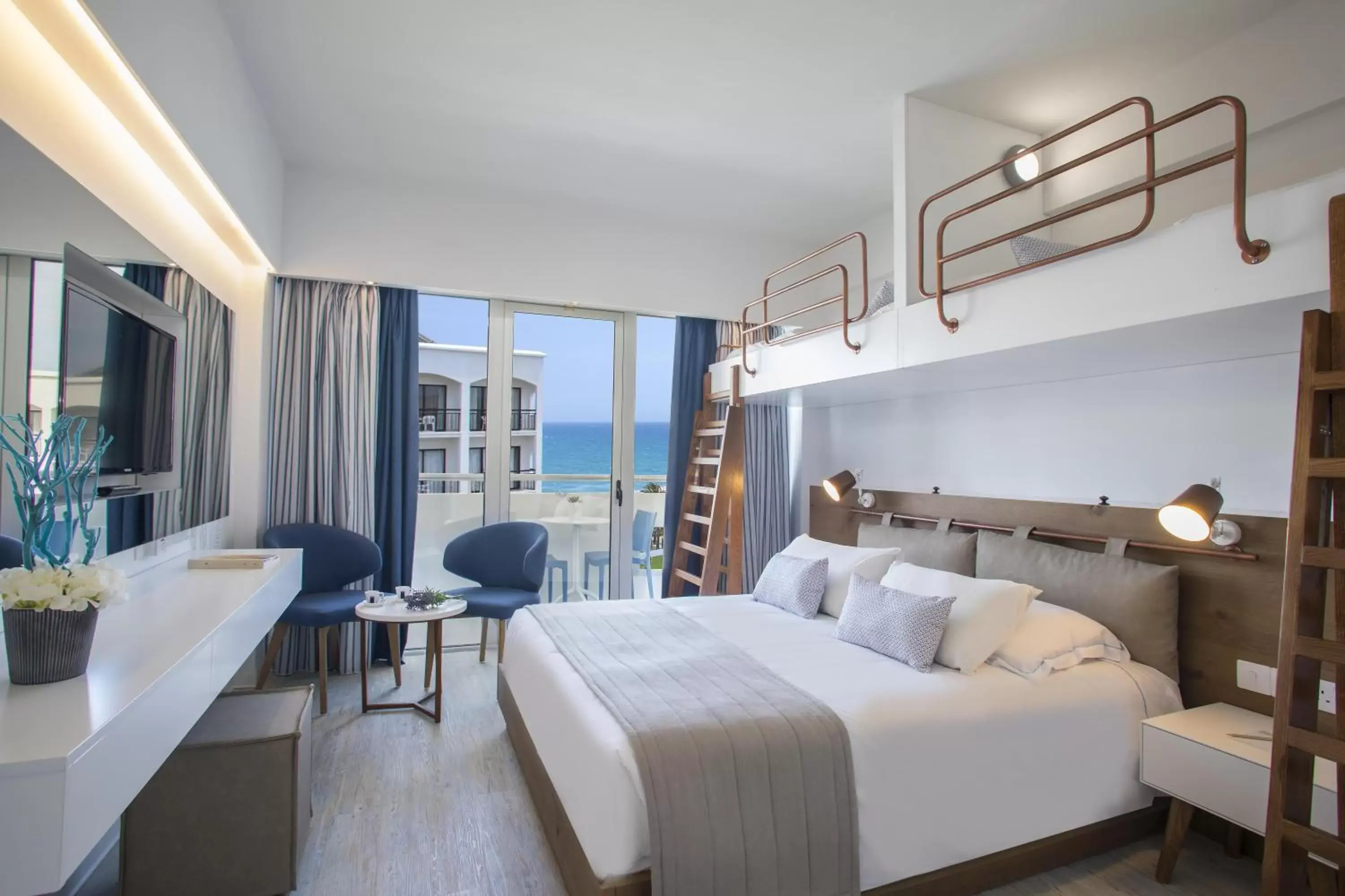 Family Room with Side Sea View in Lordos Beach Hotel & Spa Family Room with Side Sea View in Lordos Beach Hotel & Spa