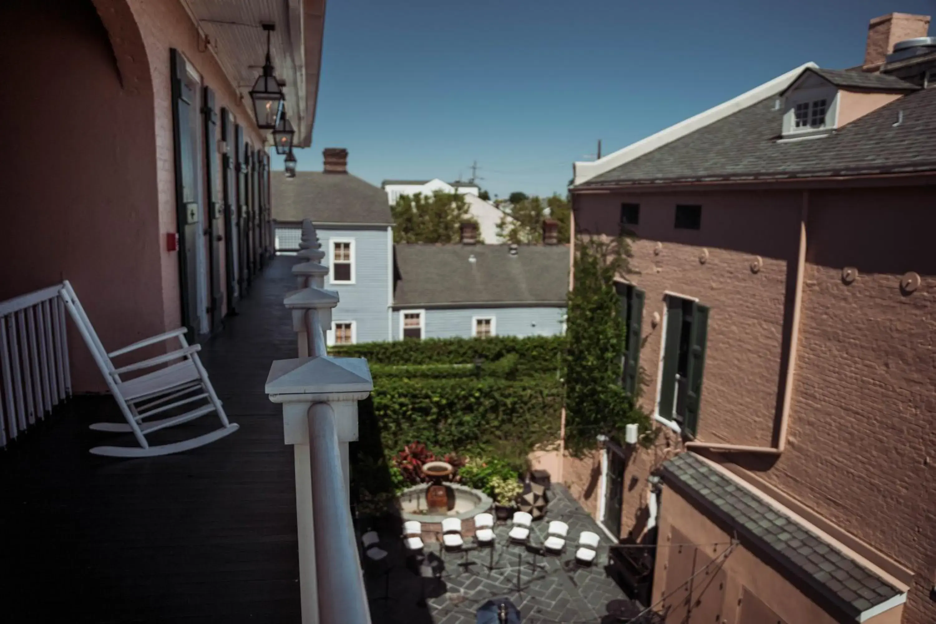 View (from property/room), Balcony/Terrace in Royal Frenchmen Hotel and Bar