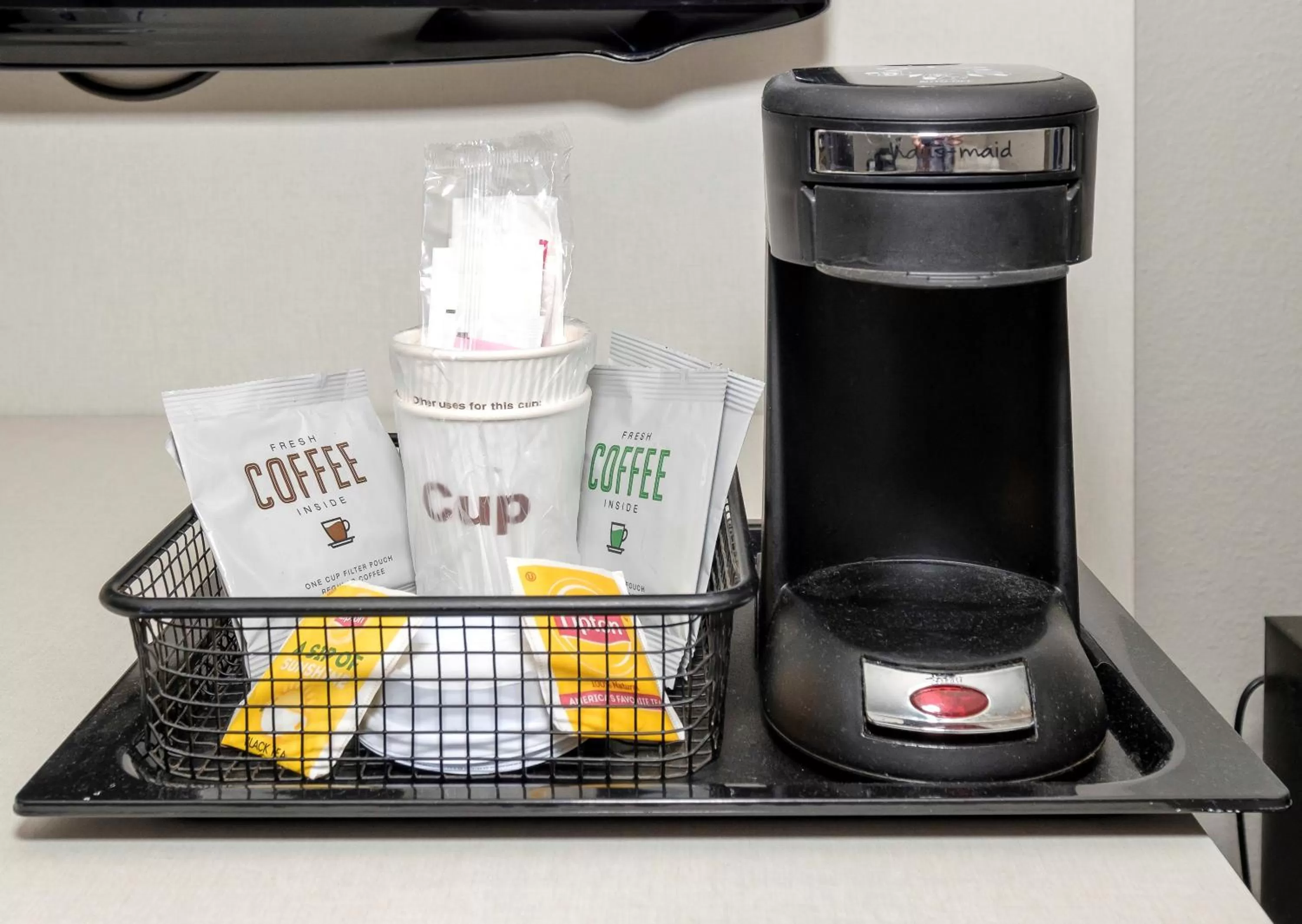 Photo of the whole room, Coffee/Tea Facilities in Red Roof Inn PLUS Orlando-Convention Center- Int'l Dr