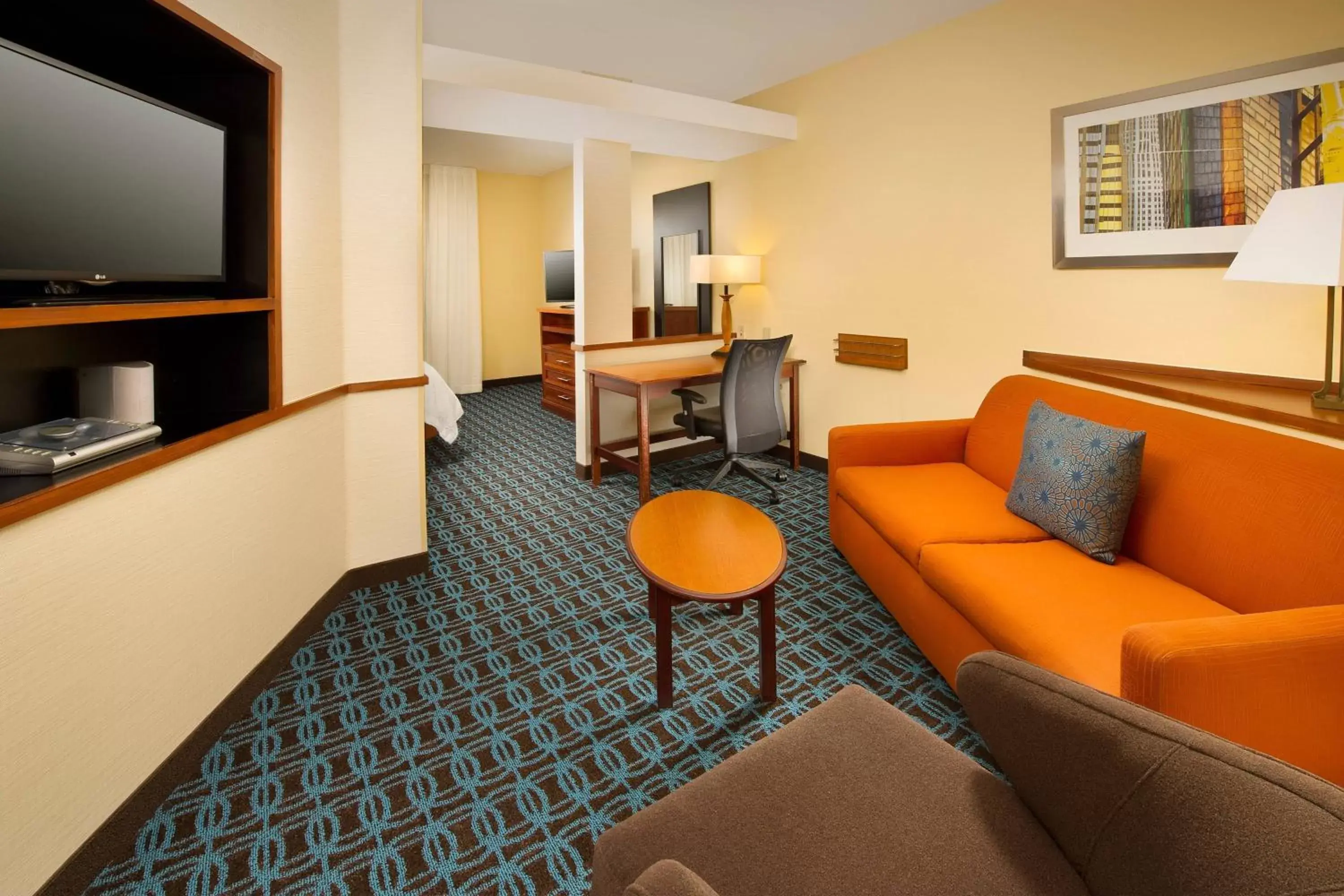 Living room, Seating Area in Fairfield Inn & Suites by Marriott Waco North