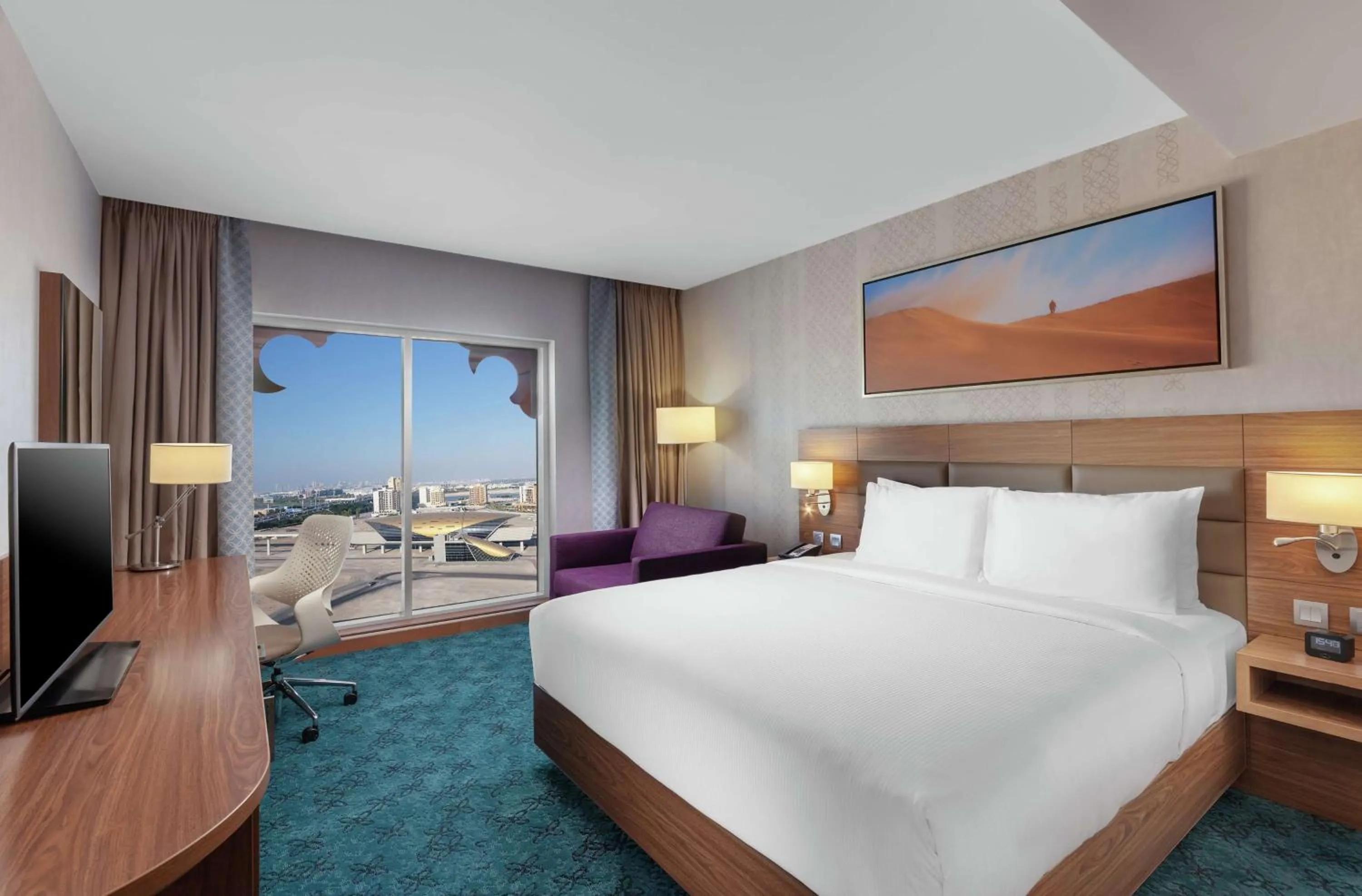 Bedroom, Bed in DoubleTree by Hilton Dubai Al Jadaf