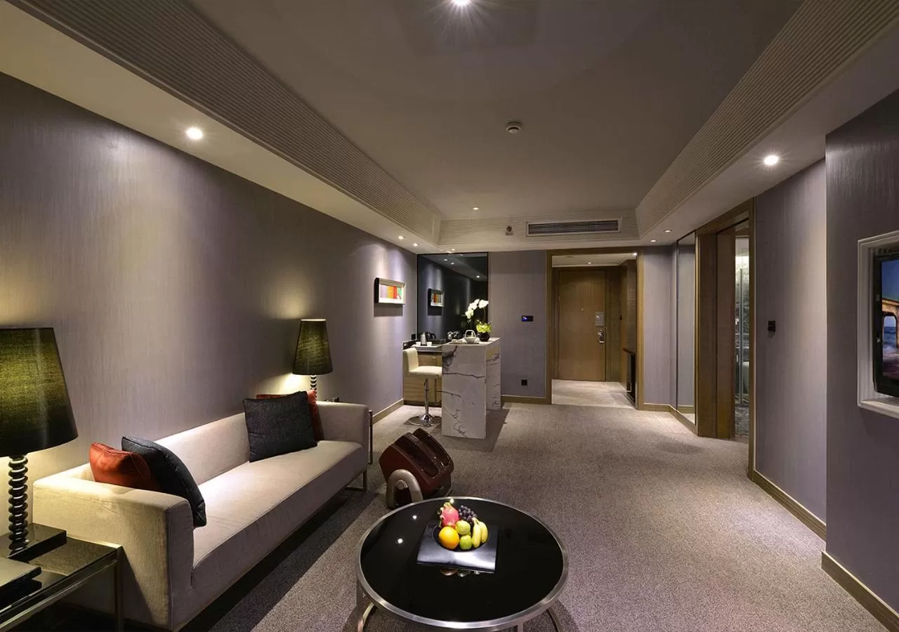 Living room in Rhombus Park Aura Chengdu Hotel