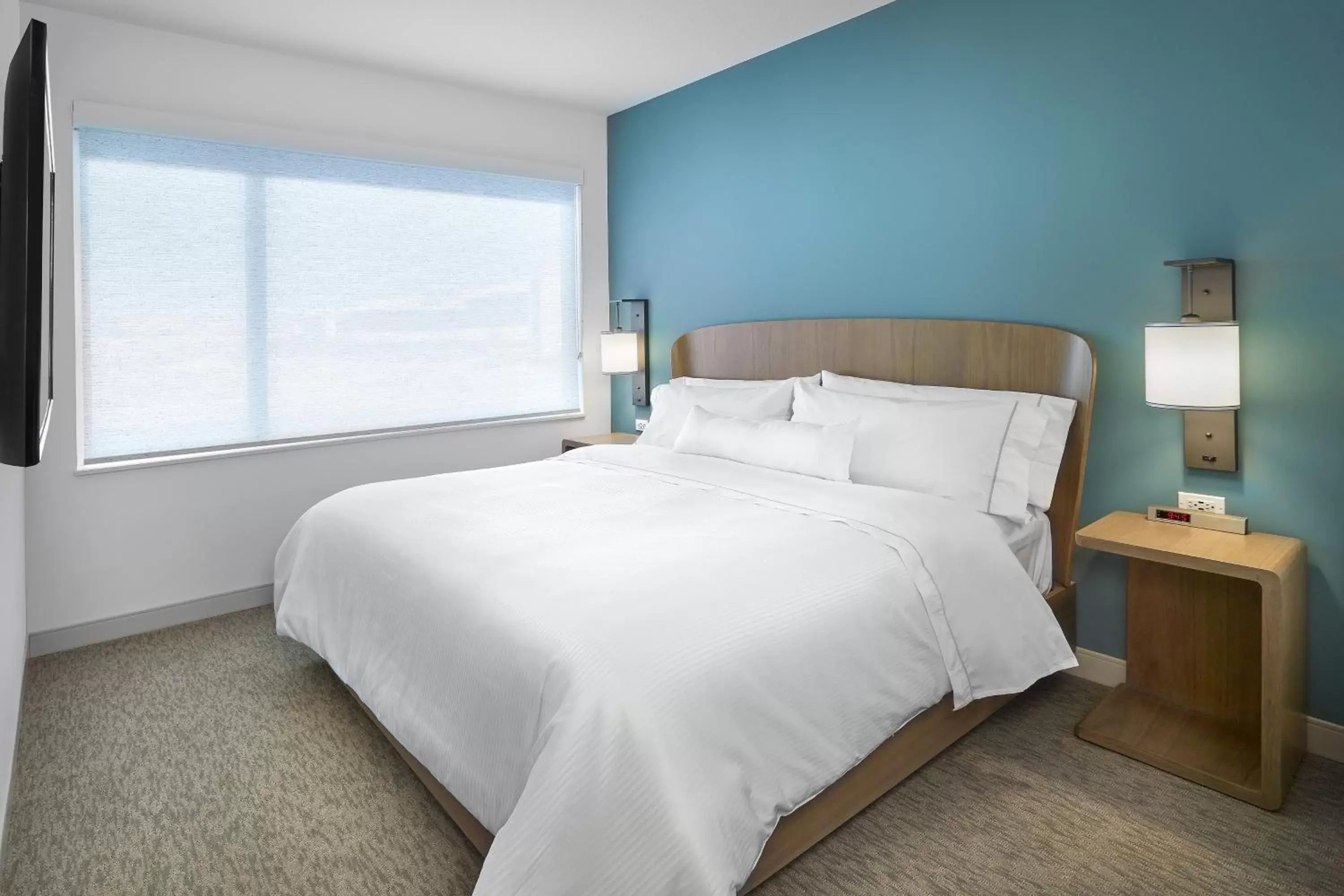 Bedroom, Bed in Element Edmonton West