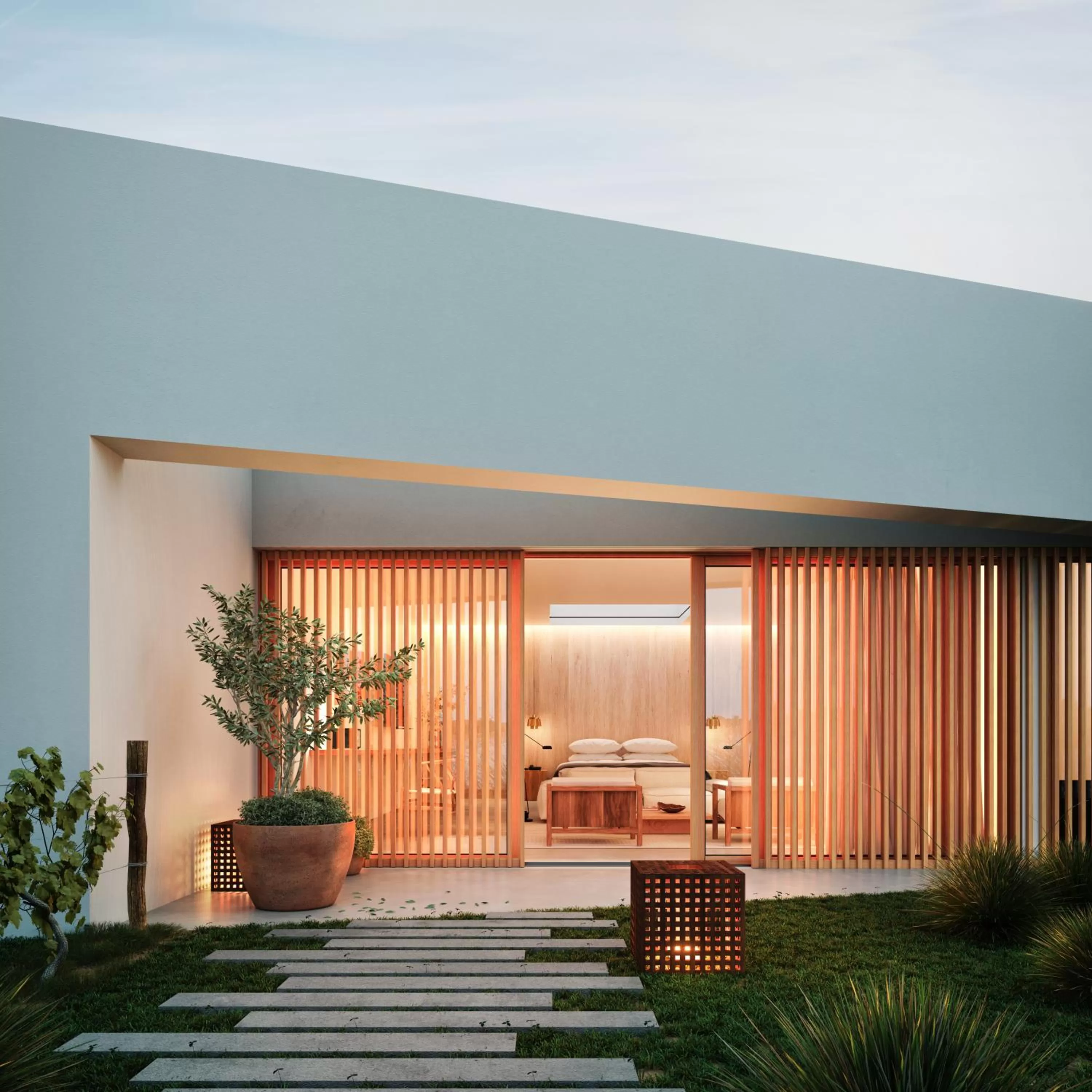 Patio in L'AND Vineyards - Relais & Châteaux