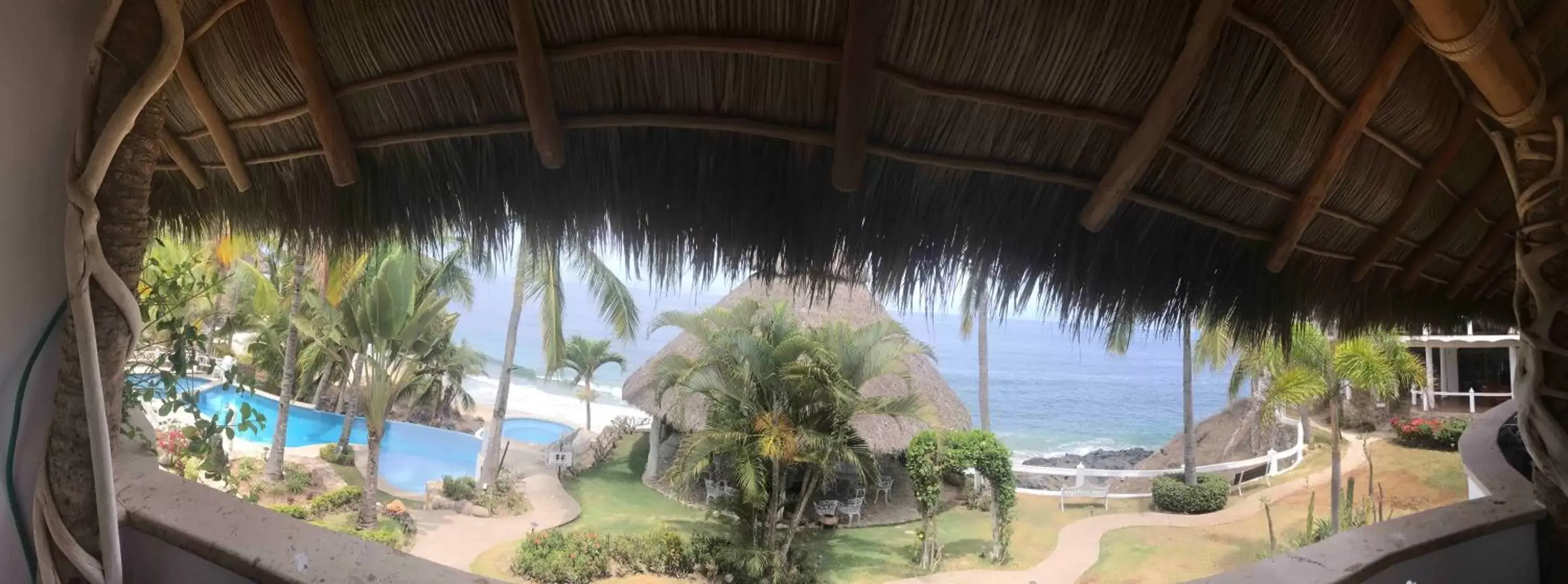 Pool View in Bungalows Lydia