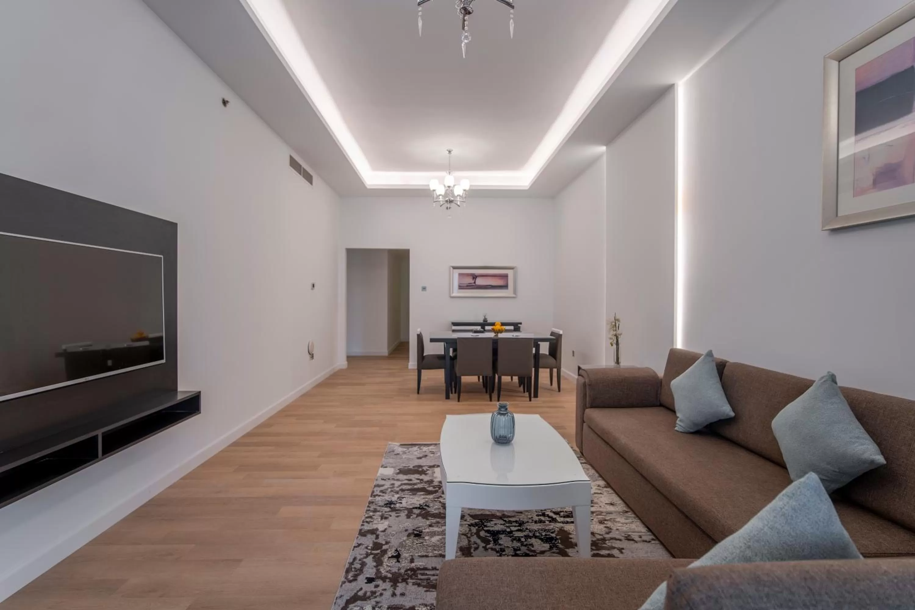 Living room in Rose Garden Hotel Apartments - Al Barsha, Near Metro Station