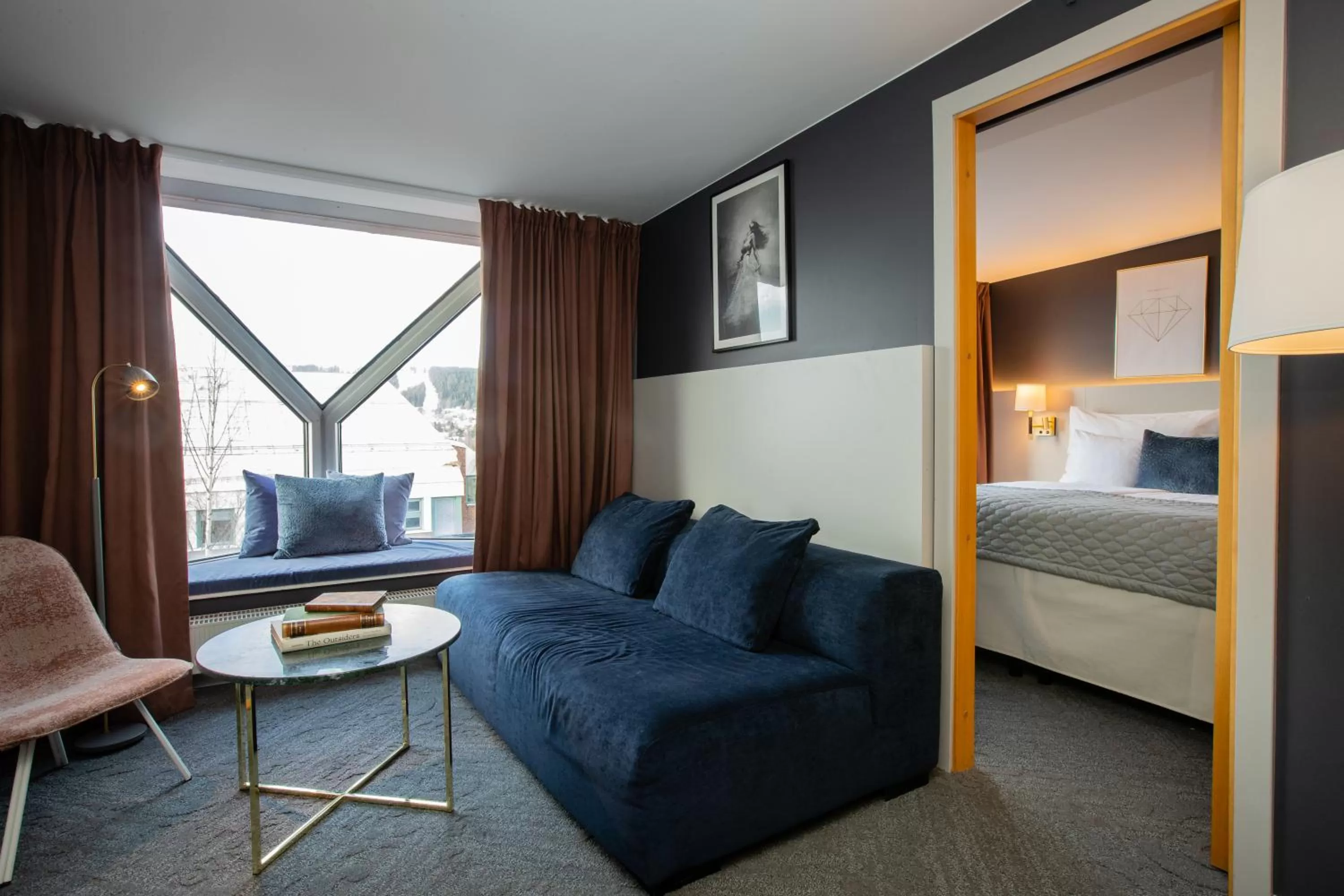 Living room, Bed in Clarion Hotel Grand Östersund