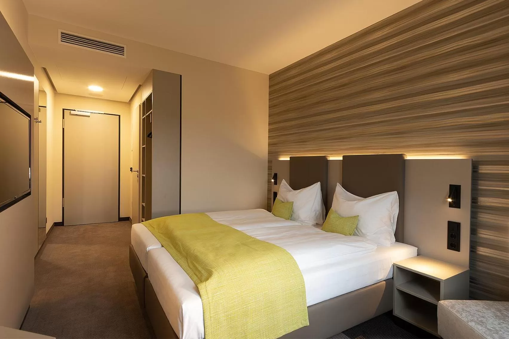 Bed in th Hotel Leipzig Messe