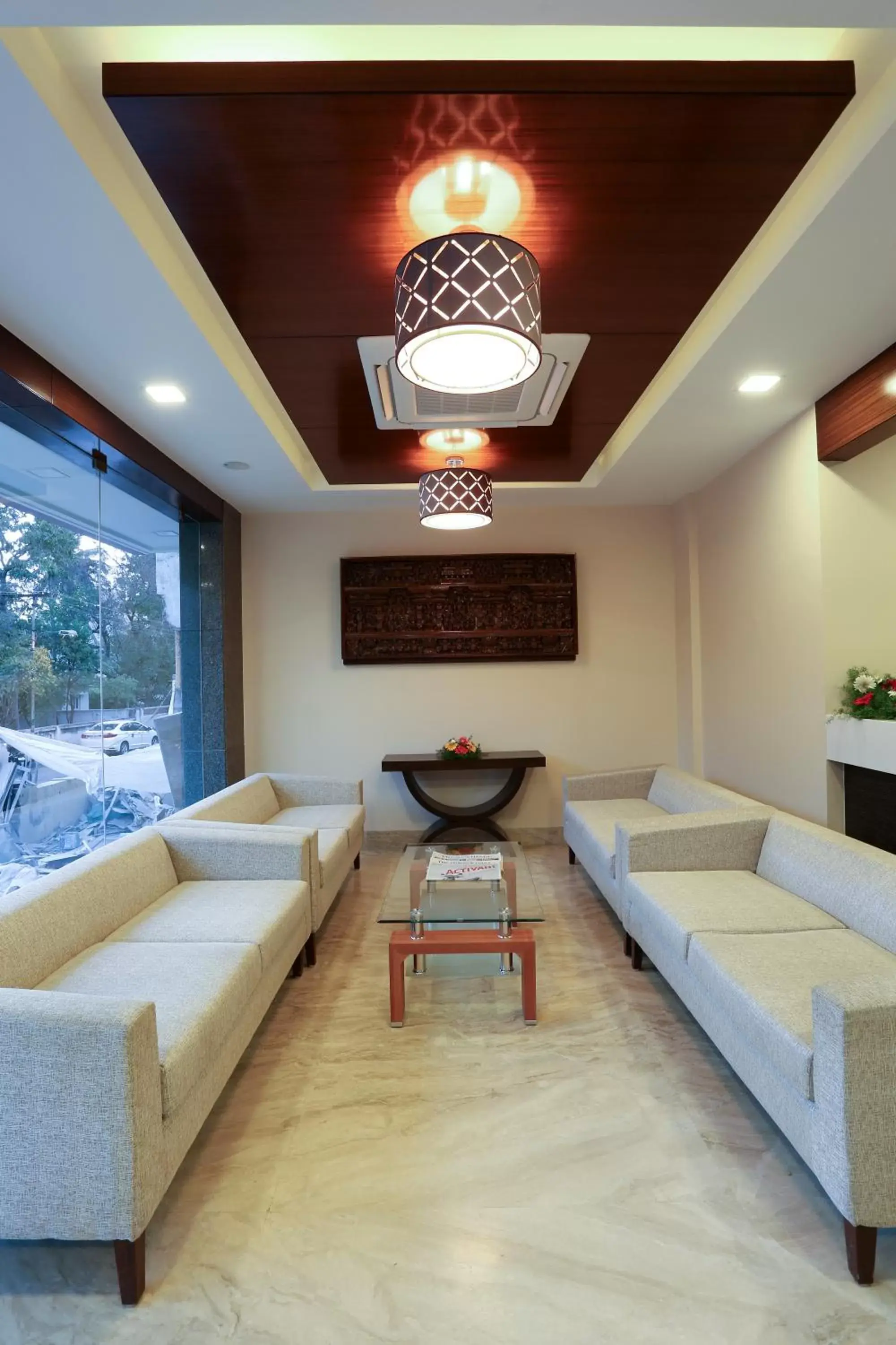 Seating area in Hotel Seetharam Select