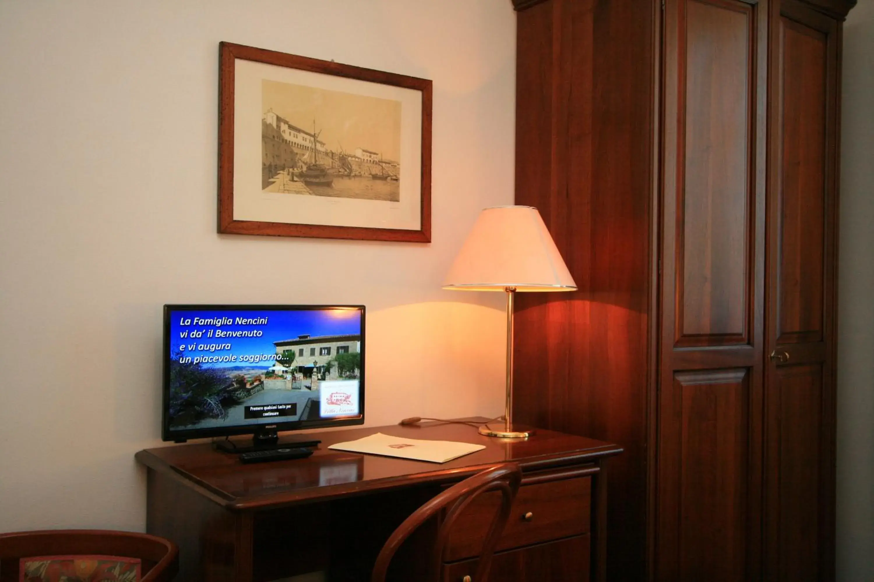 Decorative detail, TV/Entertainment Center in Villa Nencini