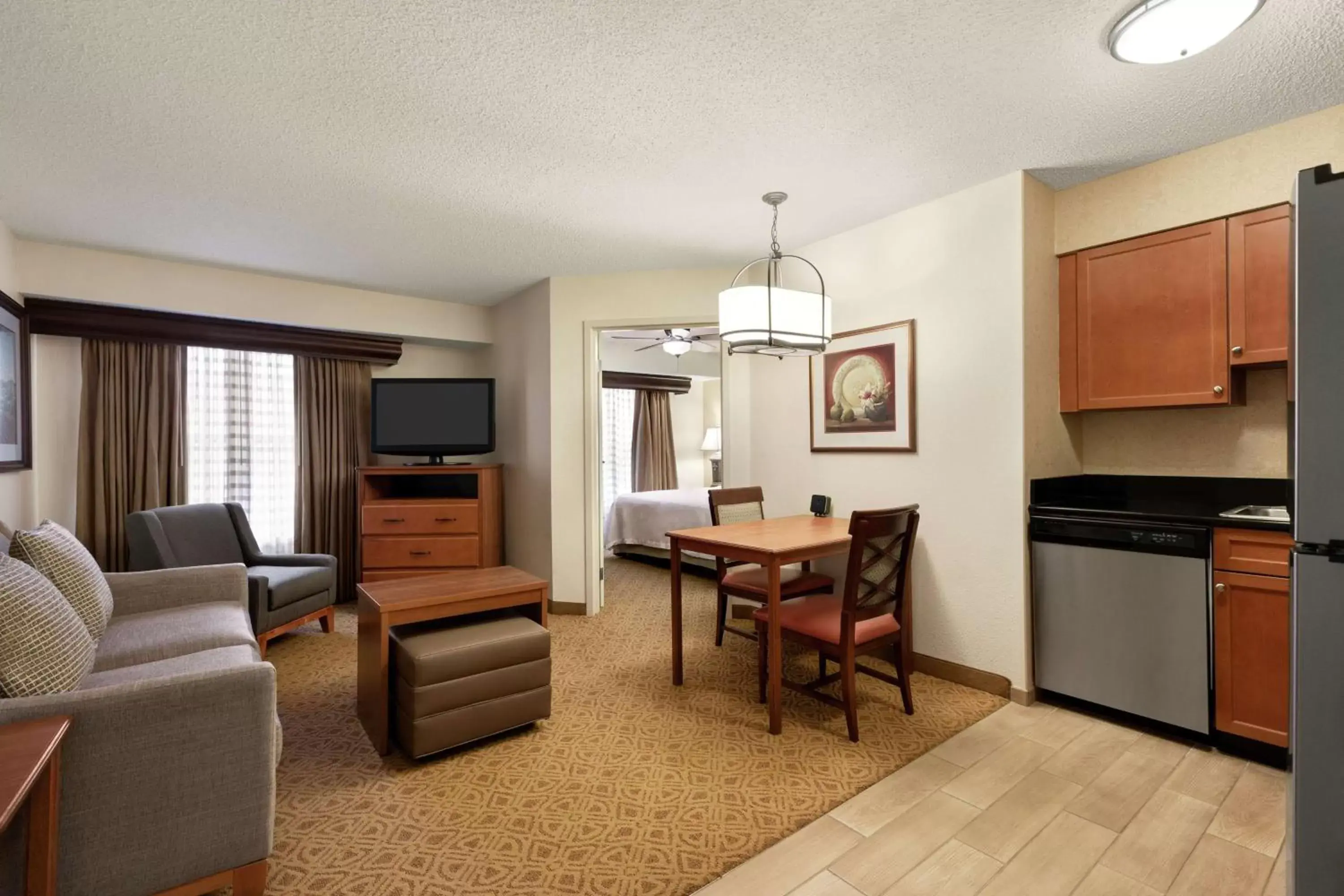 Bedroom, Seating Area in Homewood Suites by Hilton Dallas-Park Central Area