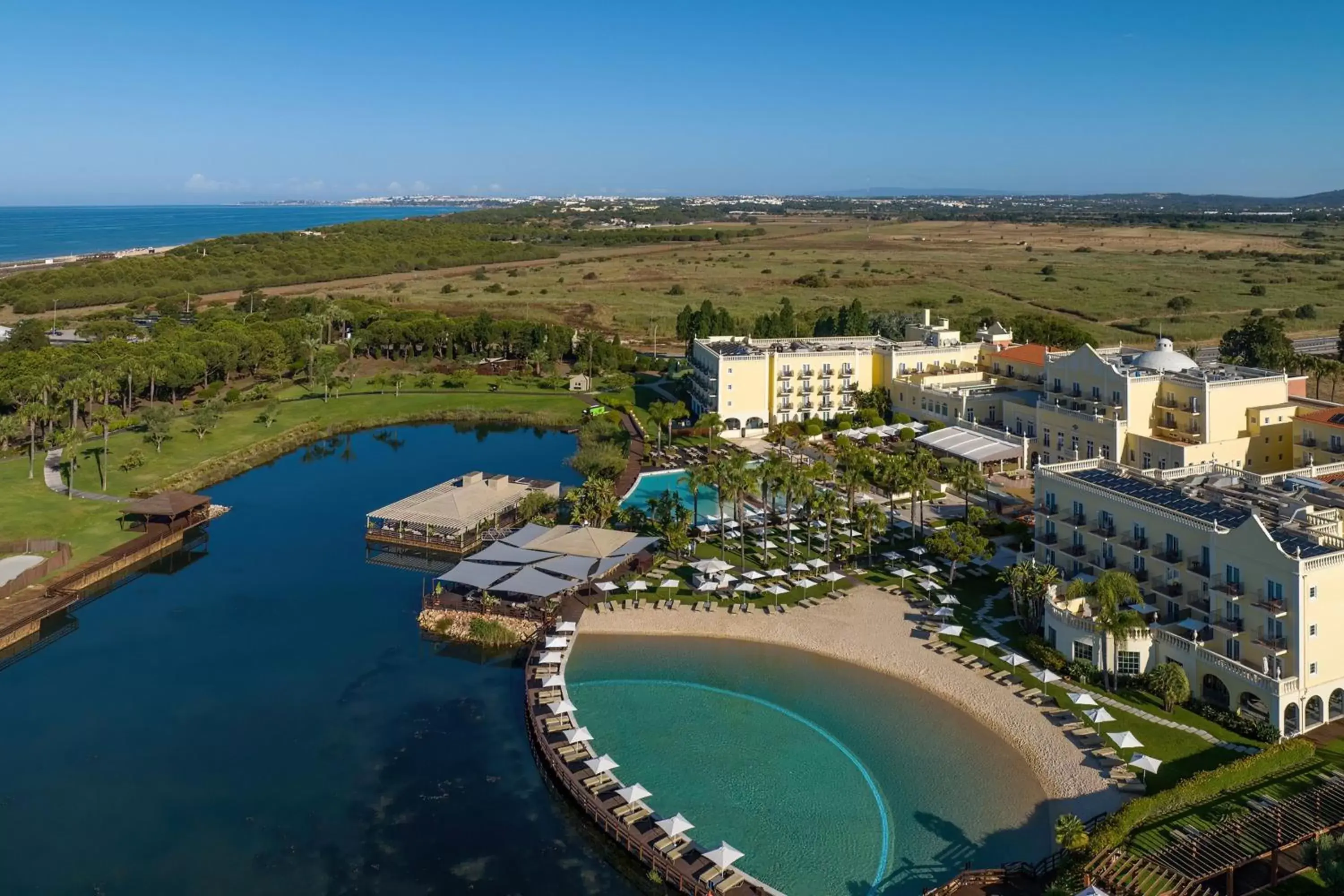 Swimming pool, Bird's-eye View in Domes Lake Algarve, Autograph Collection