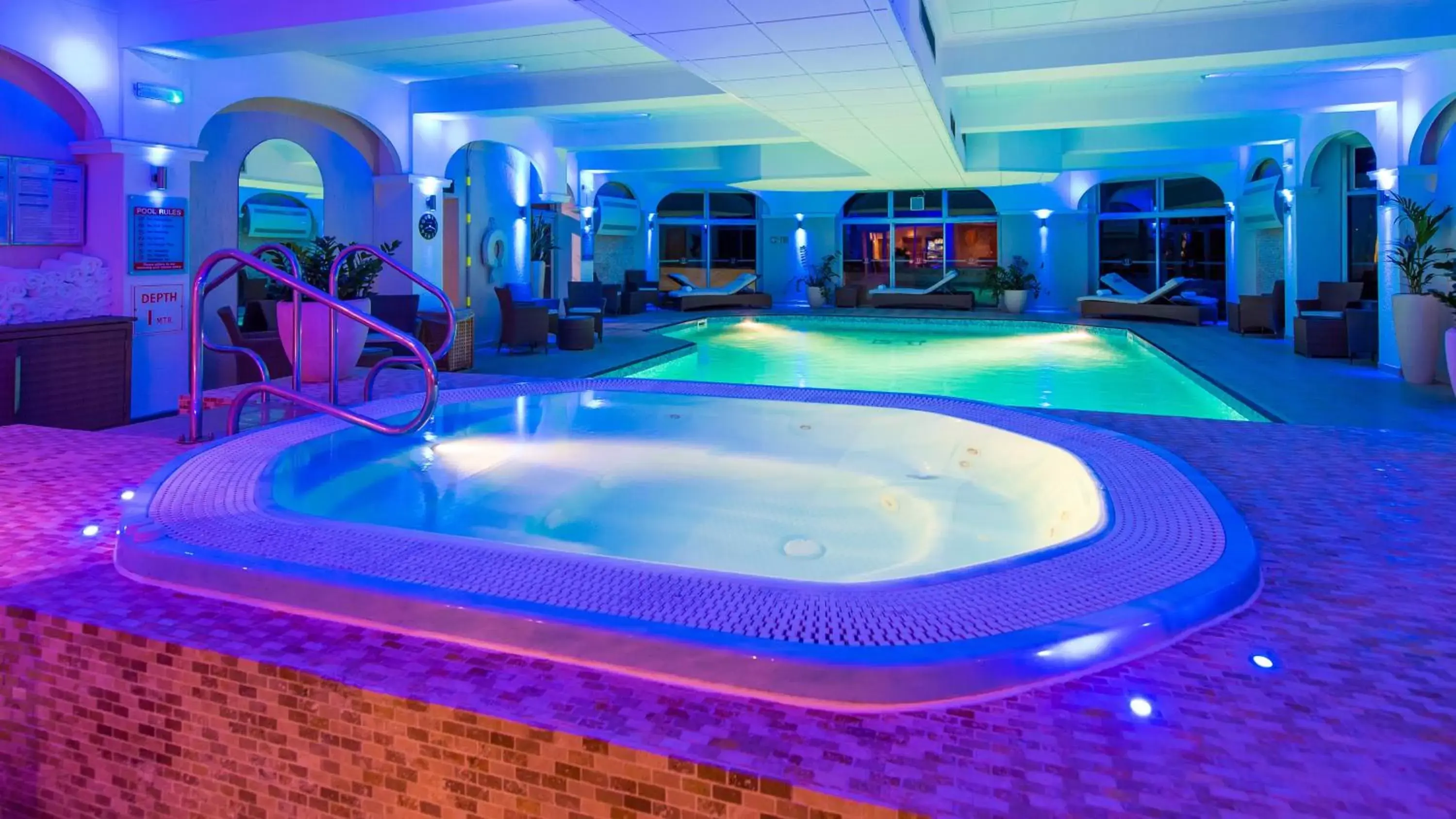 Night, Swimming Pool in The Carlyon Bay Hotel and Spa