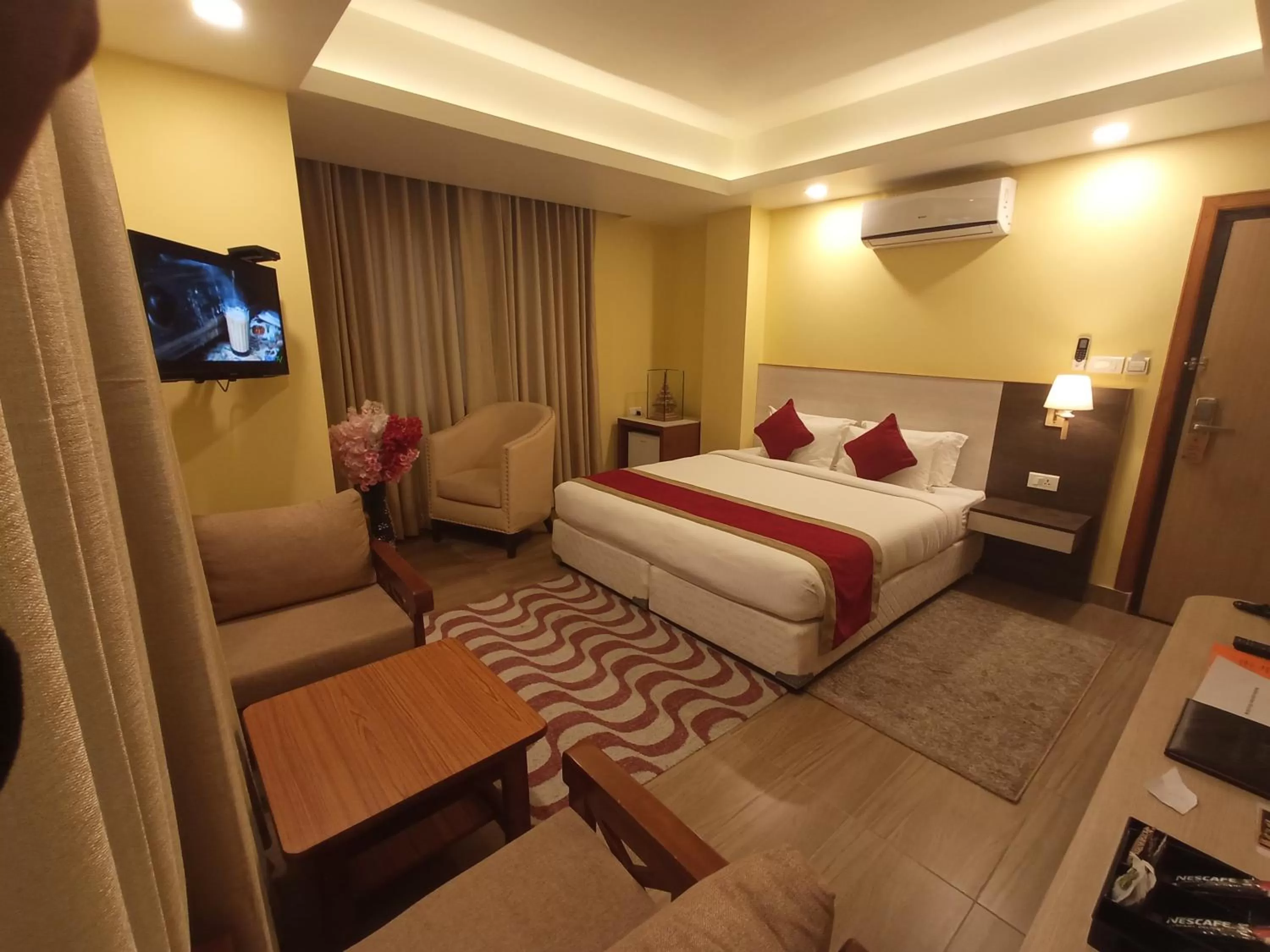 Photo of the whole room, Bed in Hotel Krishna Kathmandu