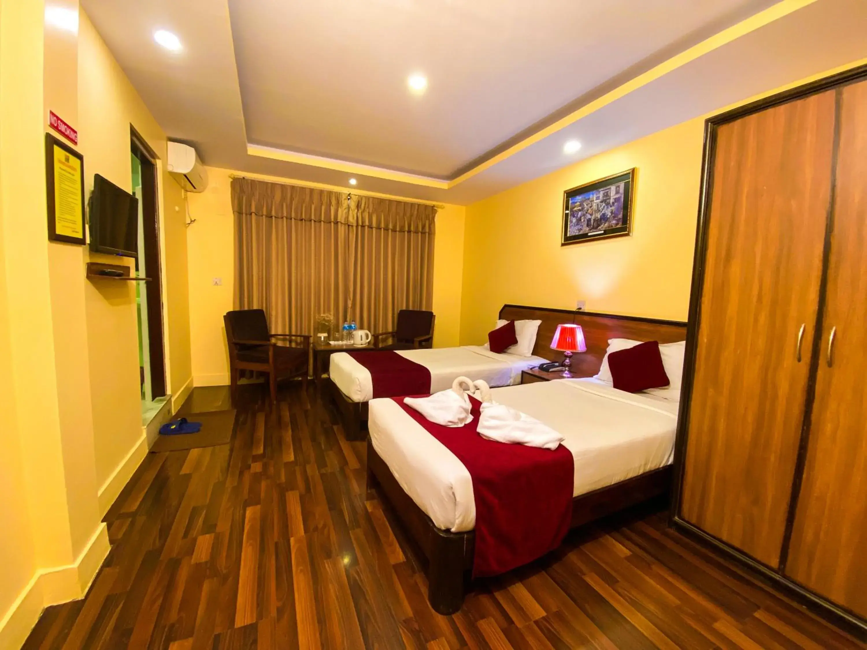 Bed in Thamel Grand Hotel